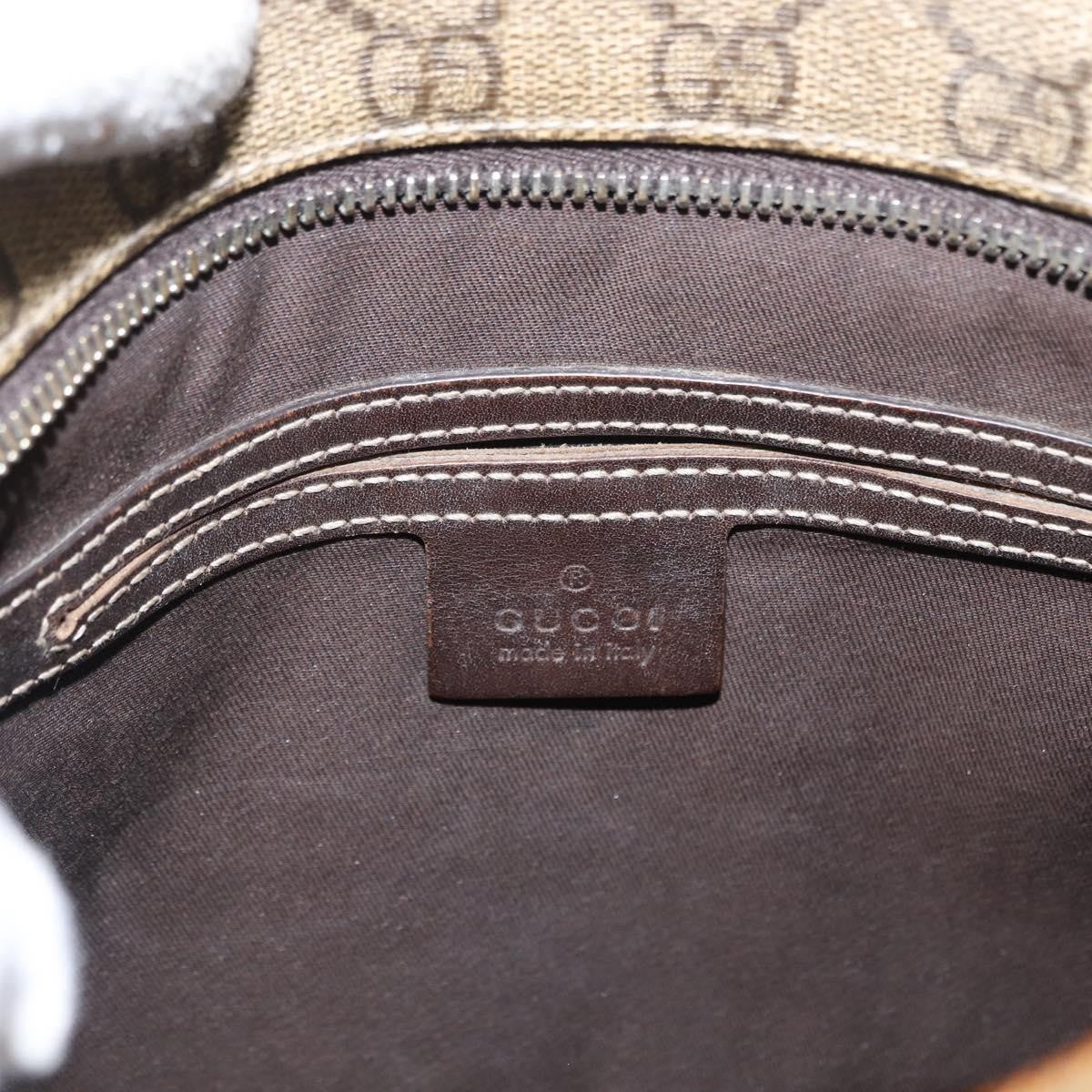 Gucci Flat Messenger Gg Coated Canvas Beige Pvc Shoulder Bag Bag (Pre-Owned)