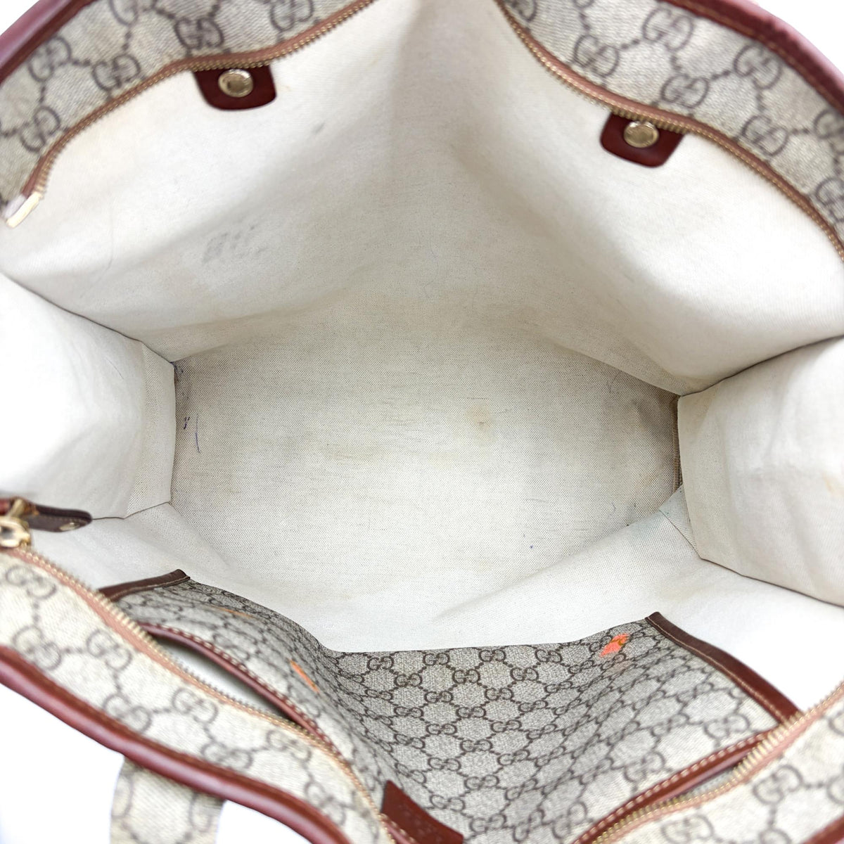Gucci Ophidia Shopping Gg Coated Canvas Brown Canvas Tote Bag Bag (Pre-Owned)