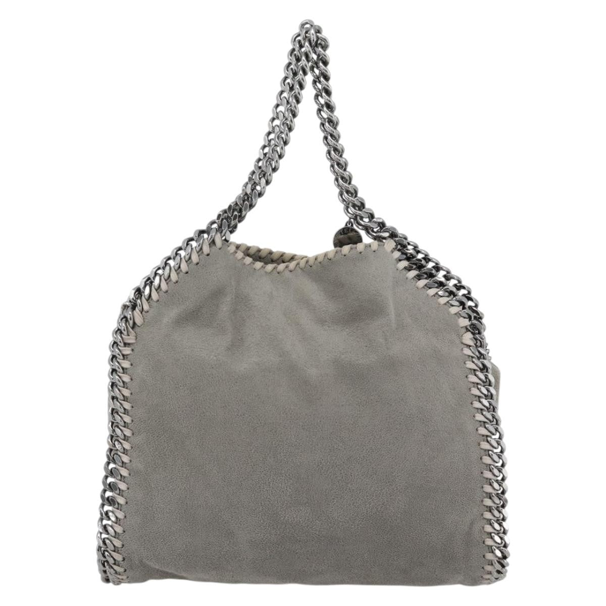 Stella Mccartney Falabella Fold Over Shaggy Deer Gray Polyester Shoulder Bag Bag (Pre-Owned)