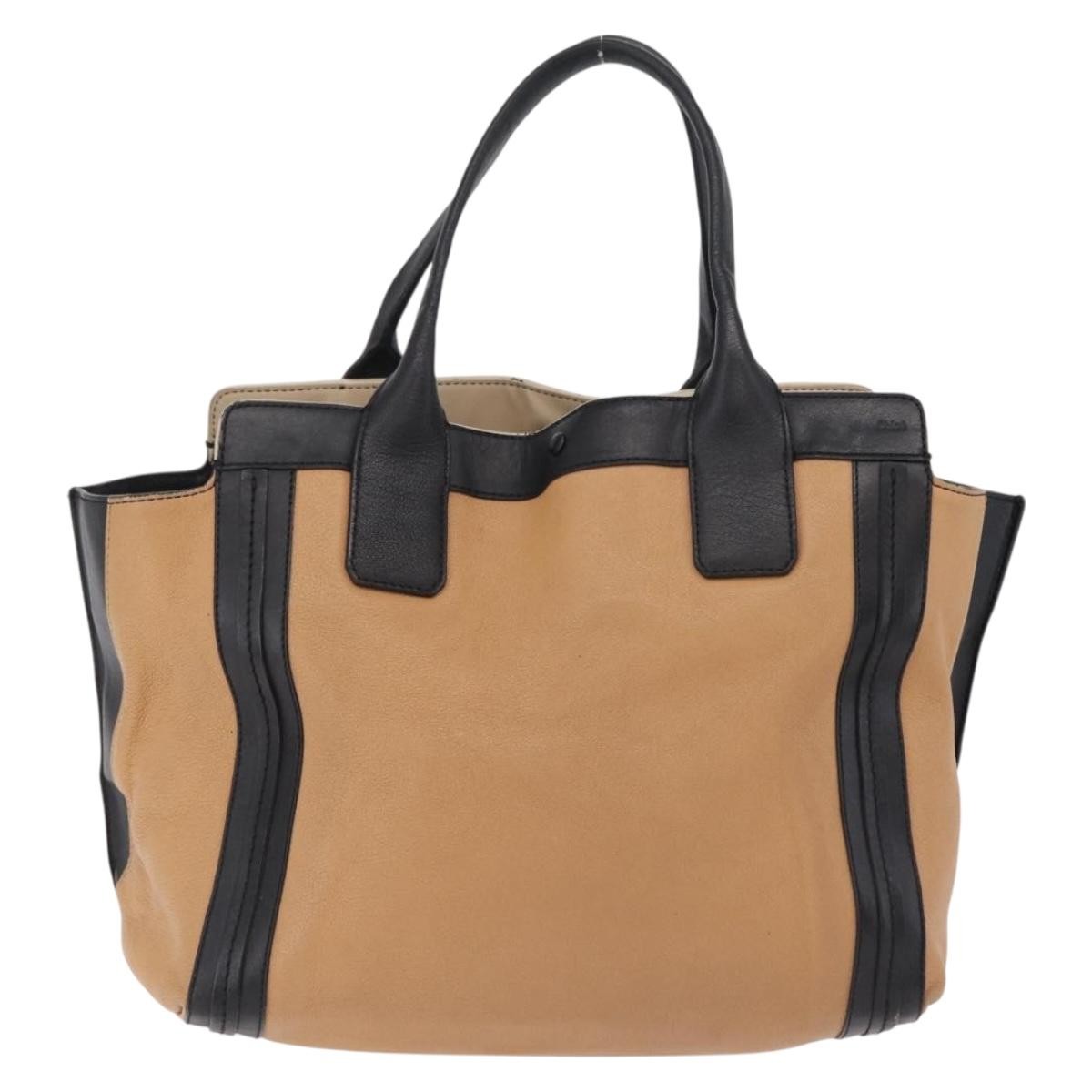 Chloe Alison East West Leather Beige Leather Tote Bag Bag (Pre-Owned)