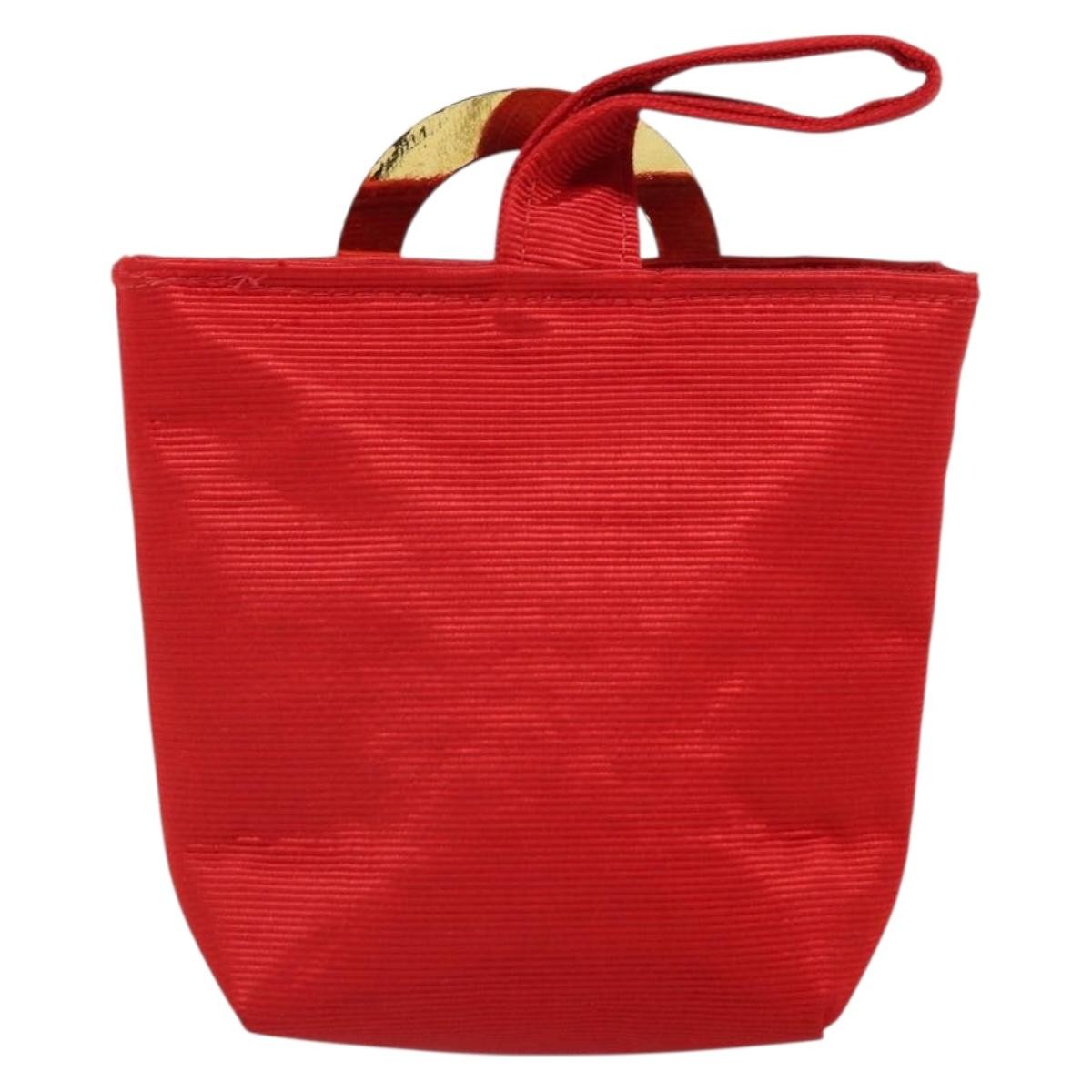 Celine Circle Logo Nylon Red Nylon Clutche & Pouche Bag (Pre-Owned)