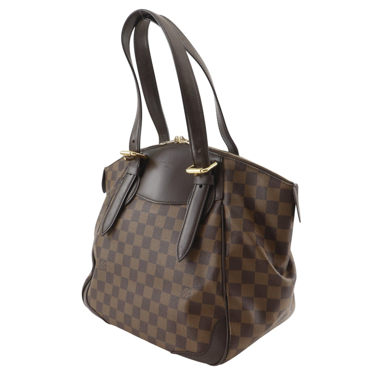Louis Vuitton Verona Damier Ebene Brown Canvas Tote Bag Bag (Pre-Owned)