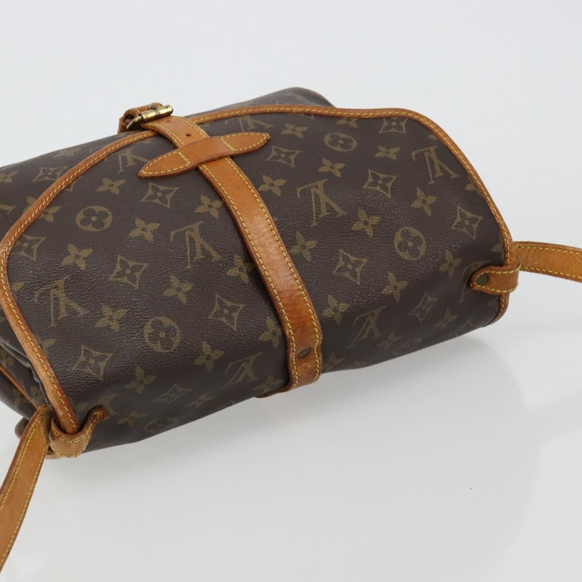 Louis Vuitton Saumur Monogram Canvas Brown Canvas Shoulder Bag Bag (Pre-Owned)