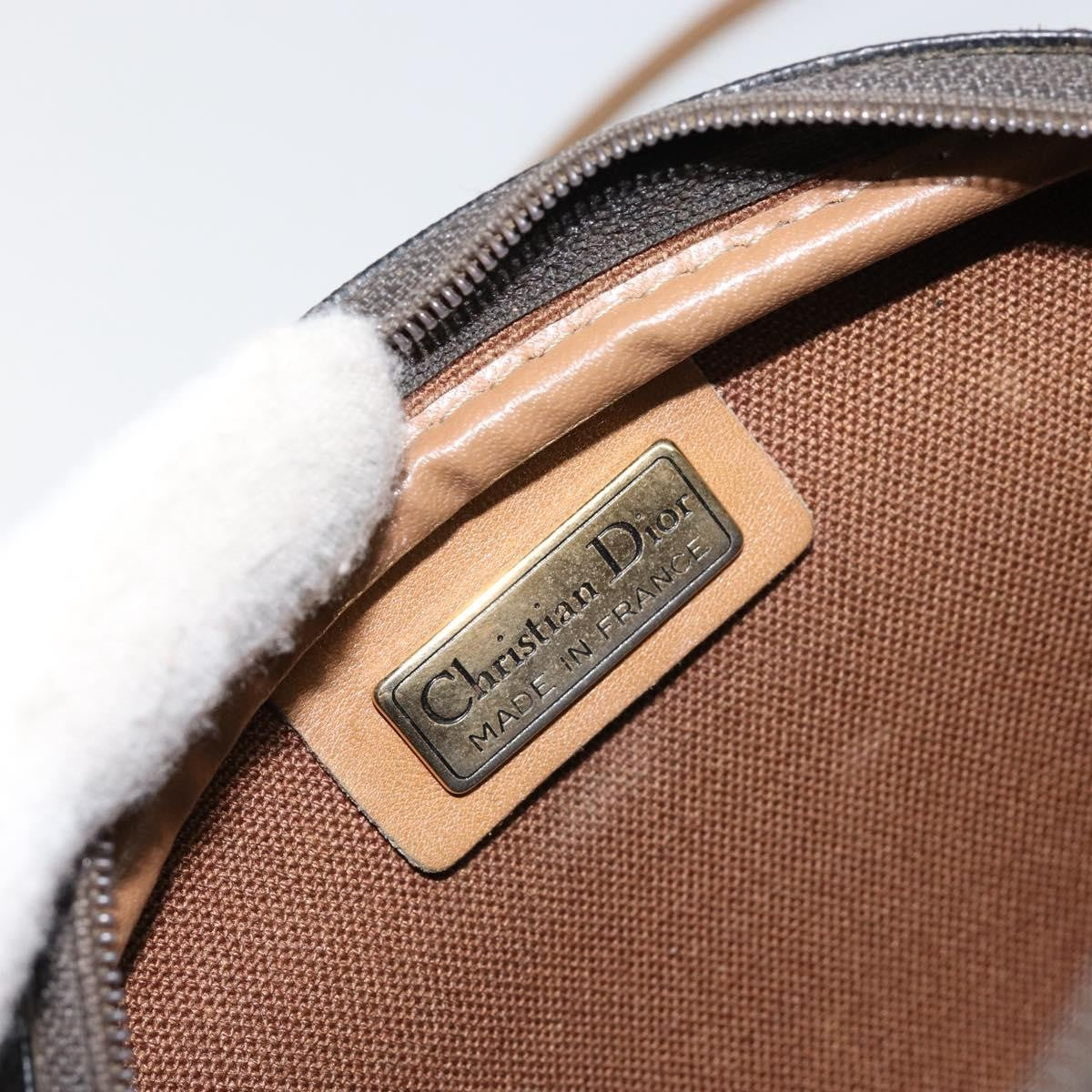 Christian Dior Vintage Honeycomb Canvas And Leather Black Canvas Shoulder Bag Bag (Pre-Owned)