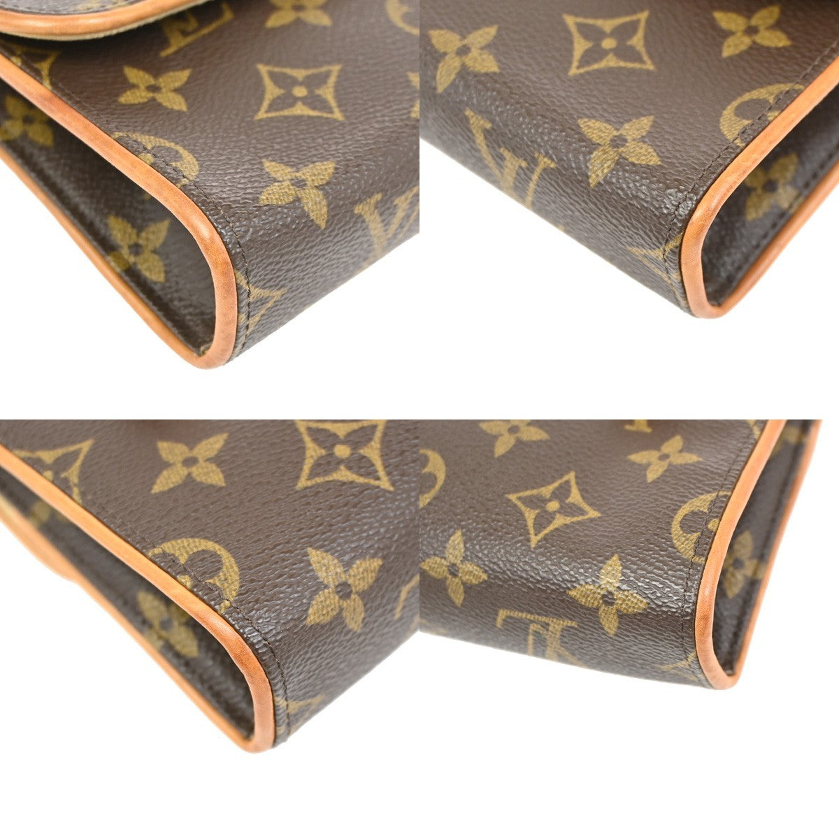 Louis Vuitton Florentine Waist Monogram Canvas Brown Canvas Clutche & Pouche Bag (Pre-Owned)
