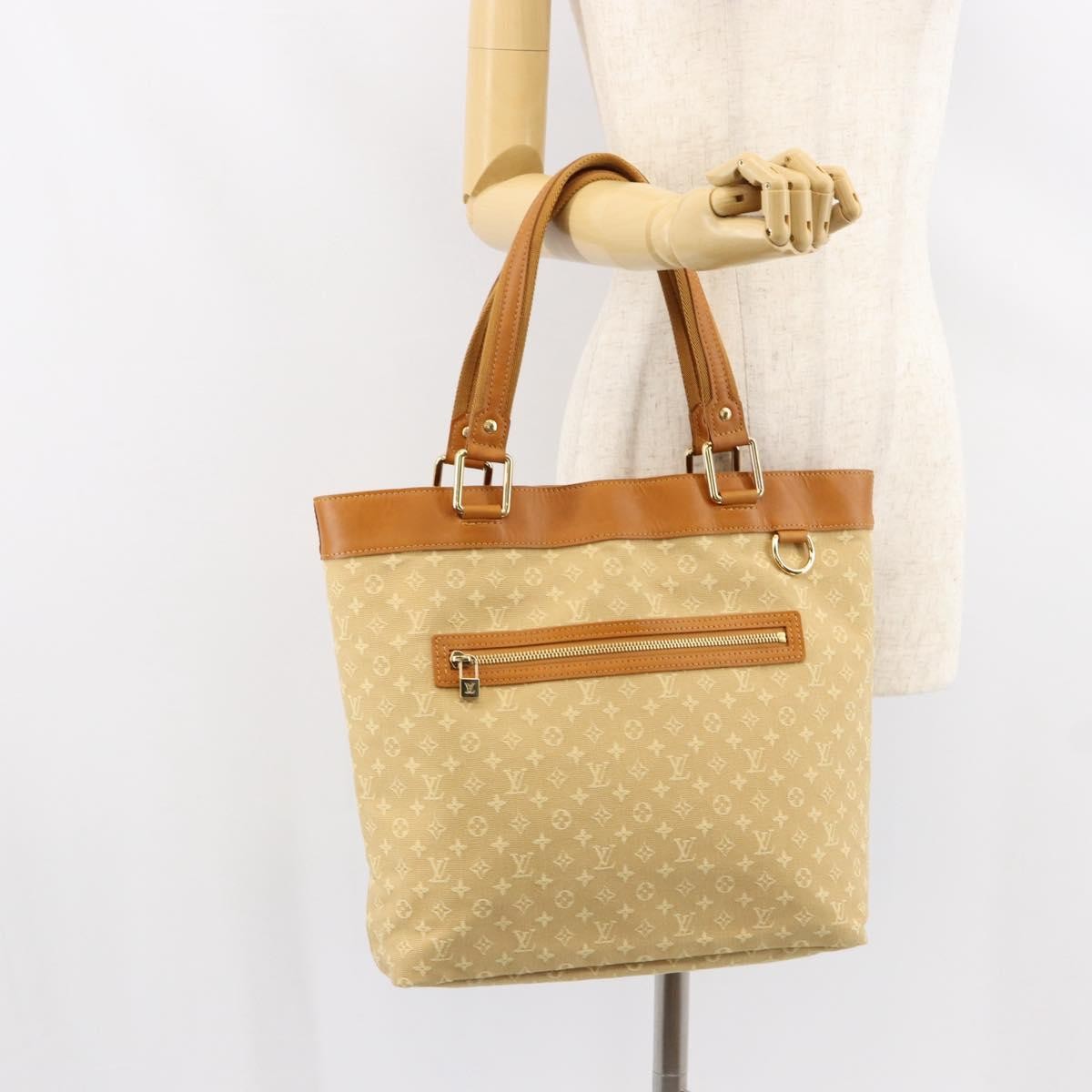 Louis Vuitton Lucille Mini Lin Beige Canvas Handbag (Pre-Owned)