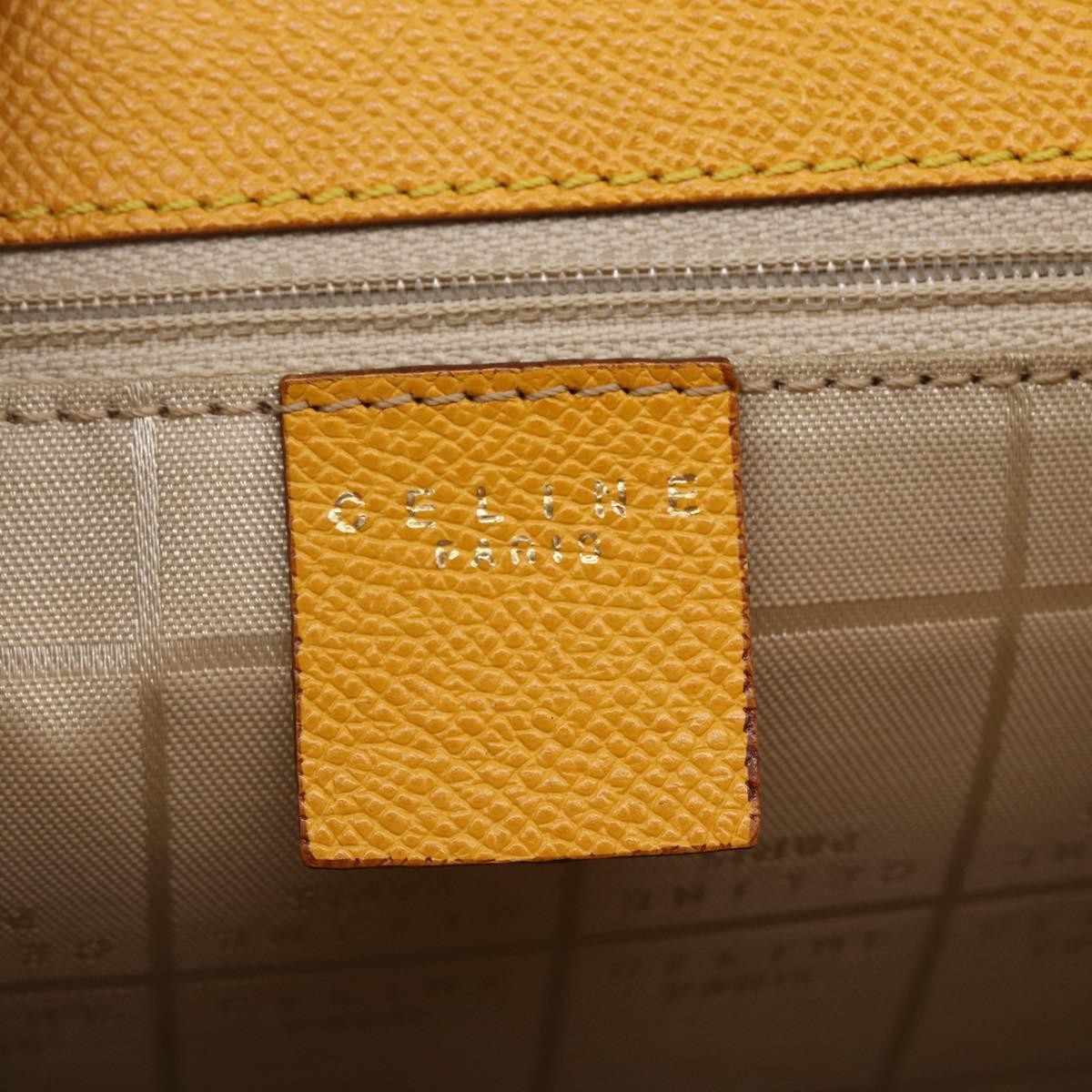 Celine Vintage Leather Yellow Leather Shoulder Bag Bag (Pre-Owned)
