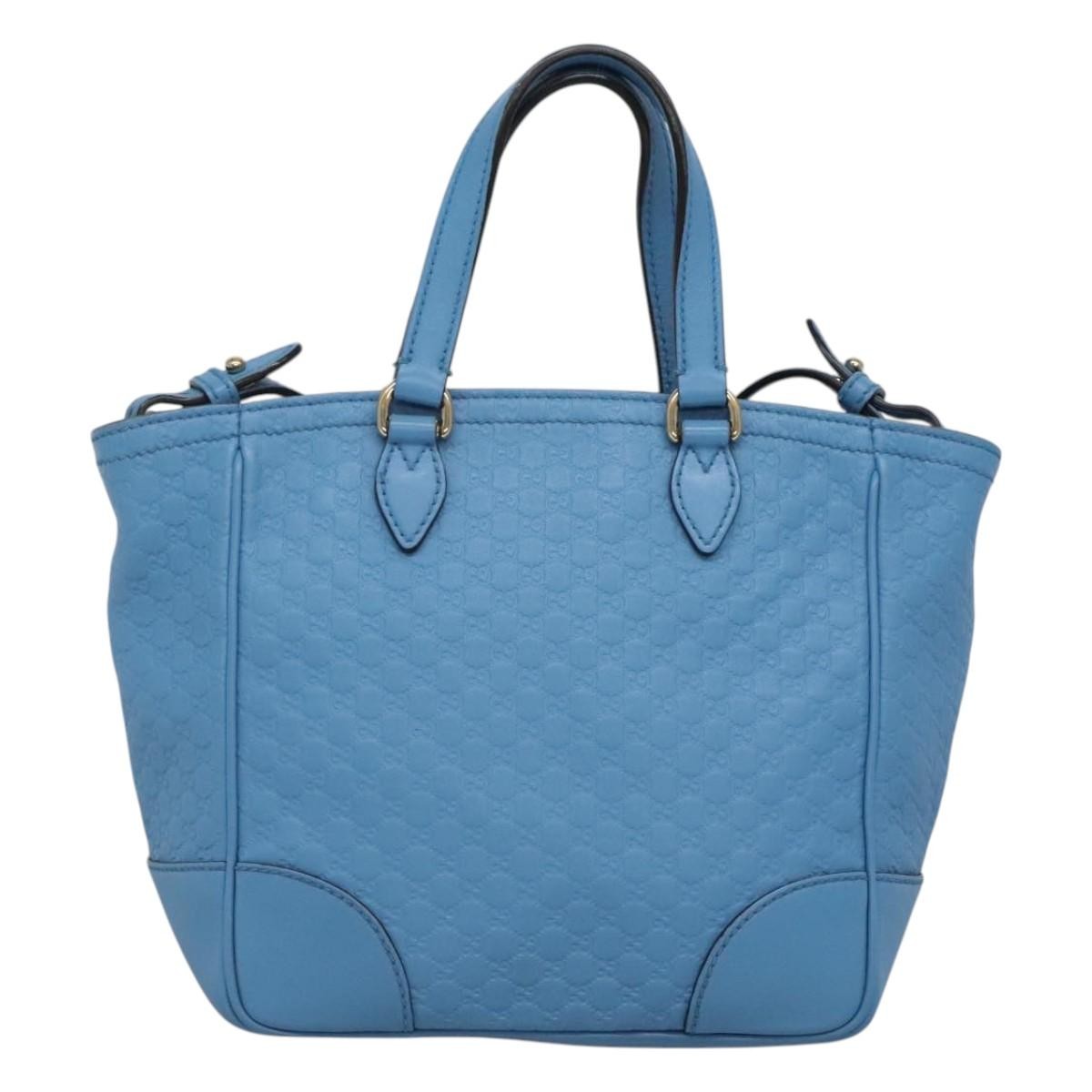Gucci Bree Convertible Tote Microguccissima Leather Blue Leather Tote Bag Bag (Pre-Owned)