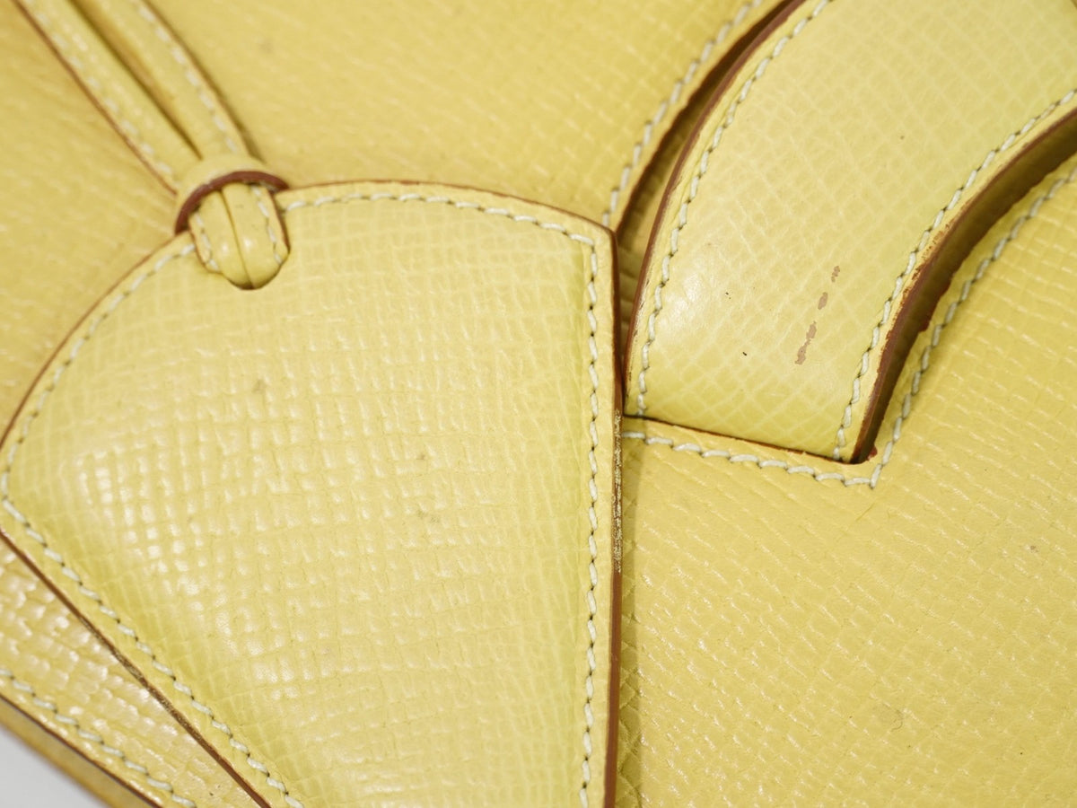 Loewe Barcelona Top Handle Leather Yellow Leather Tote Bag Bag (Pre-Owned)