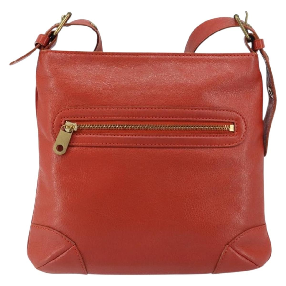 Chloe Vintage Leather Orange Leather Shoulder Bag Bag (Pre-Owned)