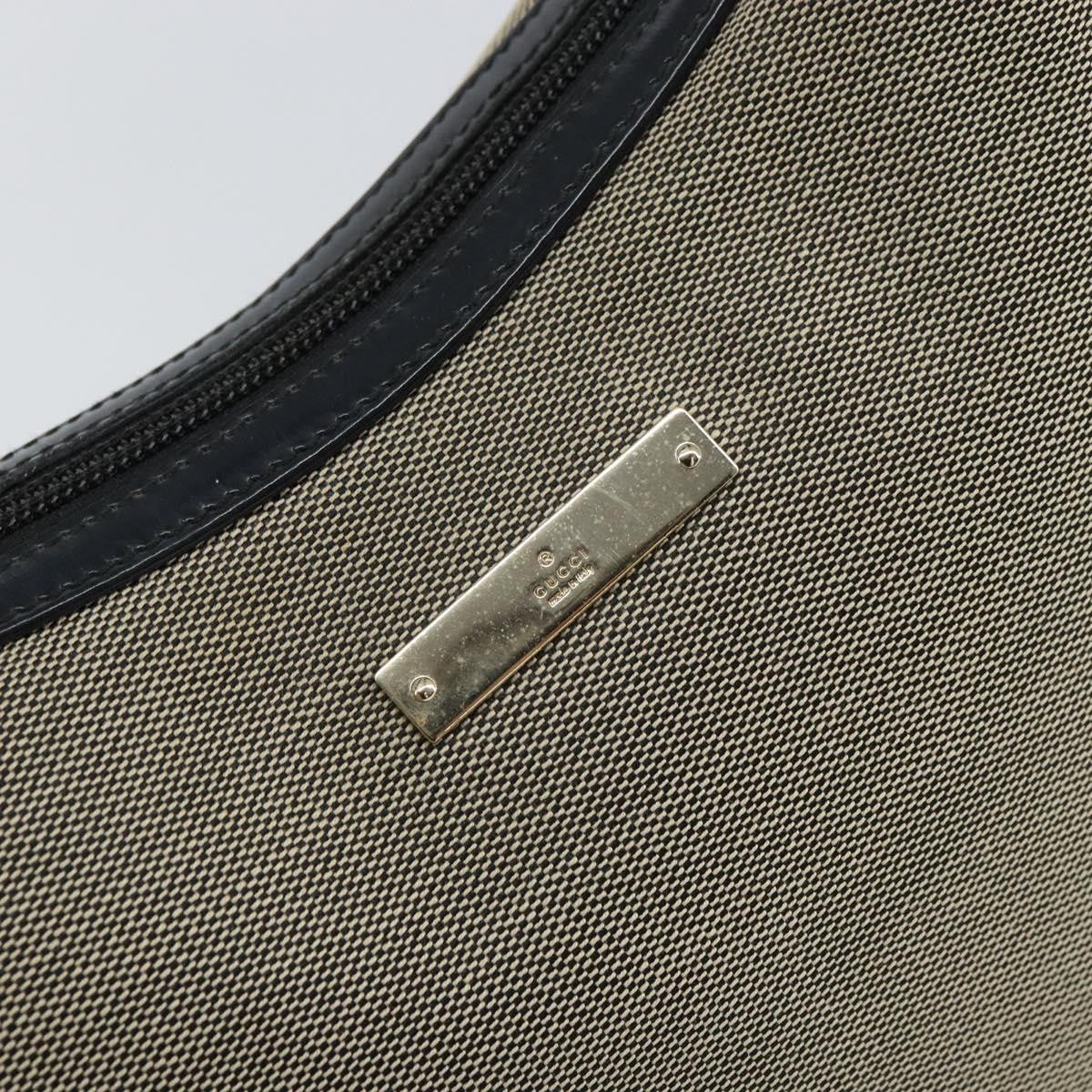 Gucci Zip Hobo Canvas Beige Canvas Shoulder Bag Bag (Pre-Owned)