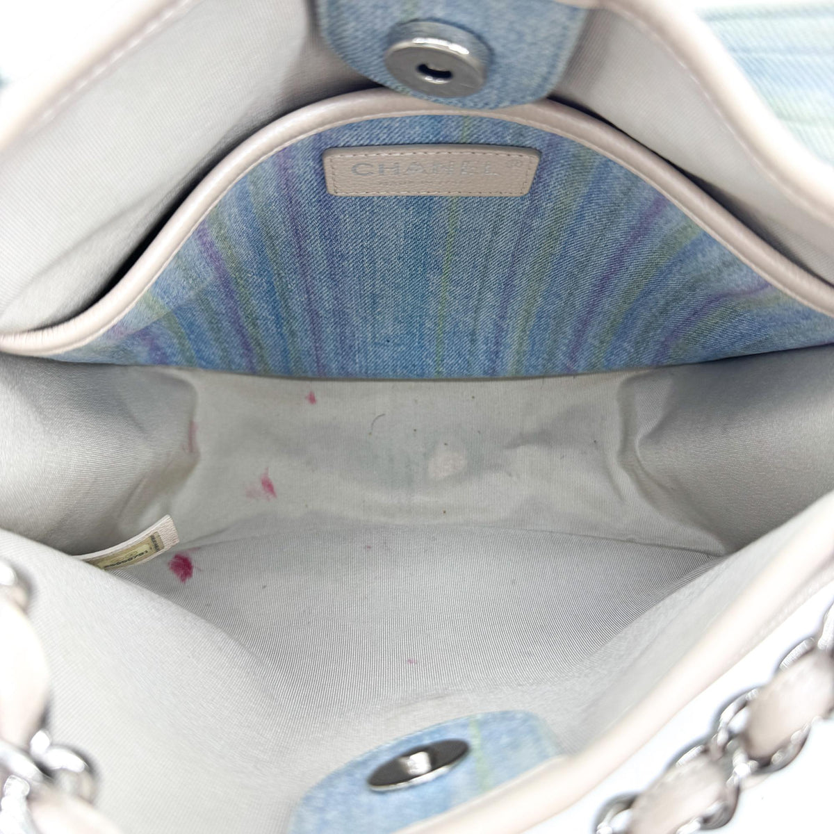 Chanel Jungle Stroll Hobo Quilted Printed Denim Beige Denim_Jeans Shoulder Bag Bag (Pre-Owned)