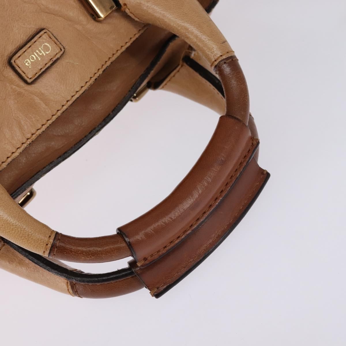 Chloe Ethel Leather Beige Leather Handbag (Pre-Owned)