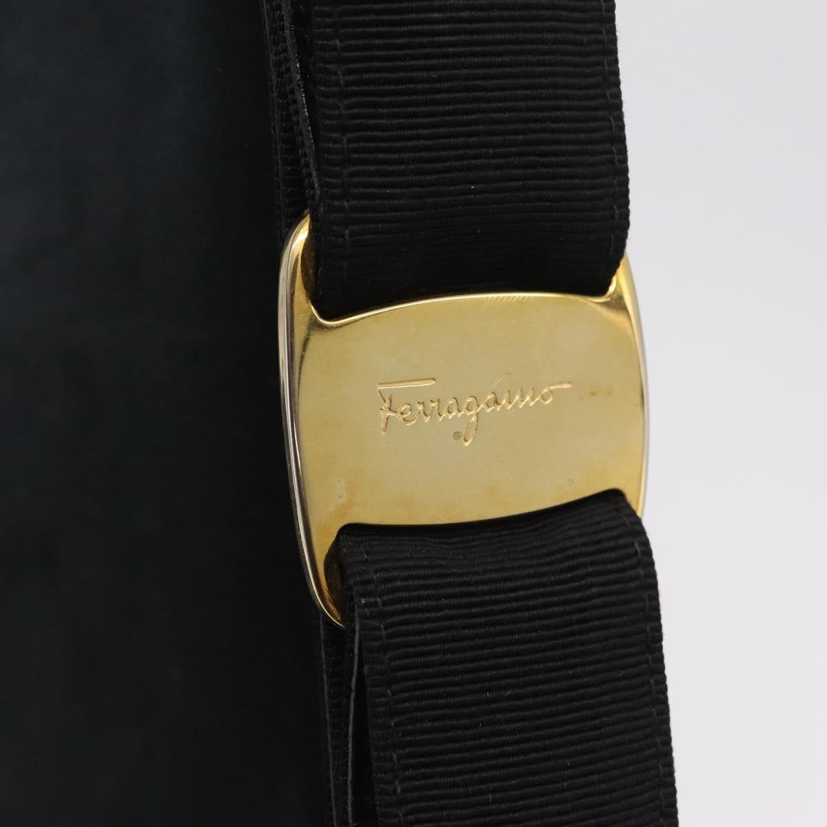 Salvatore Ferragamo Vala Suede Navy Suede Shoulder Bag Bag (Pre-Owned)
