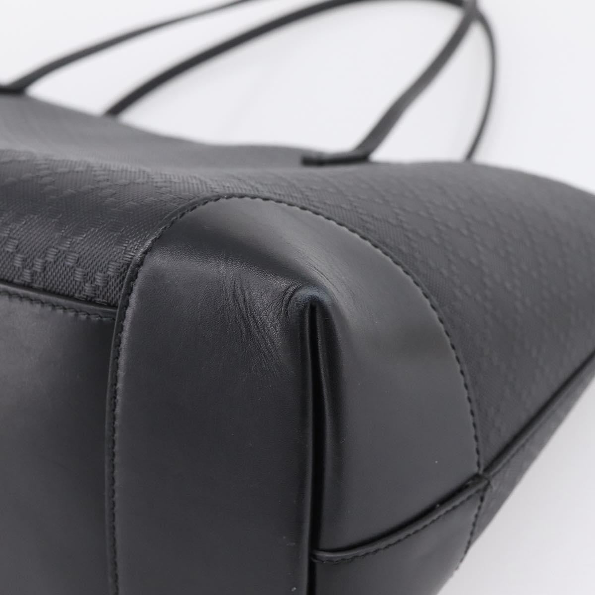 Gucci Bright Diamante Leather Black Leather Tote Bag Bag (Pre-Owned)