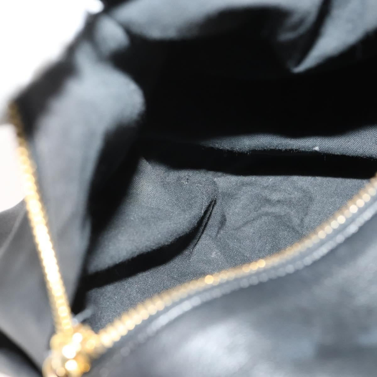 Versace Vintage Leather Black Leather Shoulder Bag Bag (Pre-Owned)