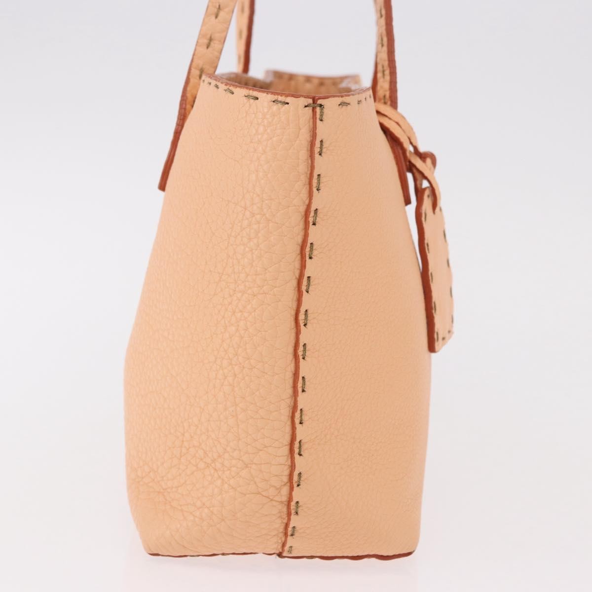 Fendi Selleria Carla Leather Orange Leather Tote Bag Bag (Pre-Owned)