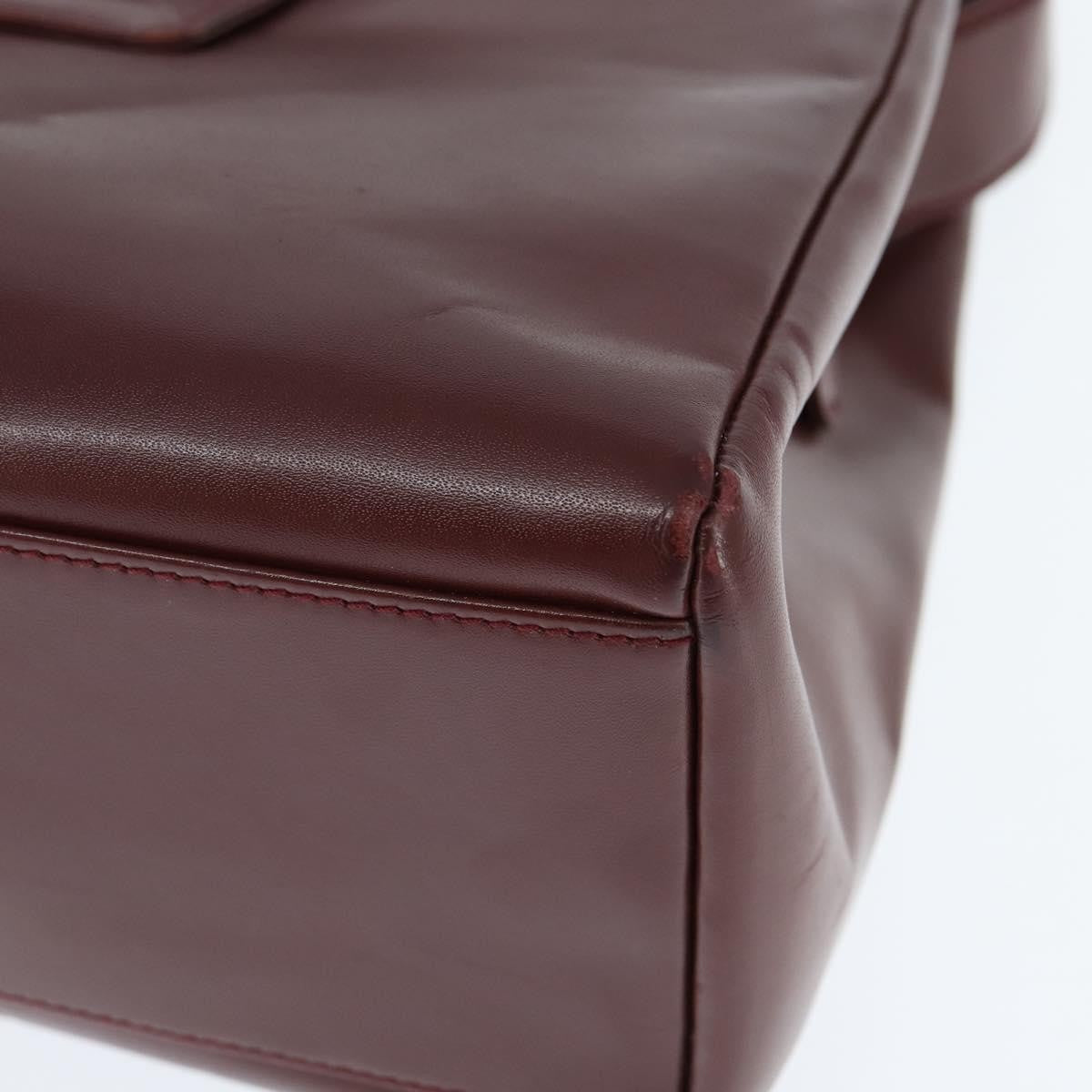 Cartier Must De Cartier Leather Burgundy Leather Shoulder Bag Bag (Pre-Owned)