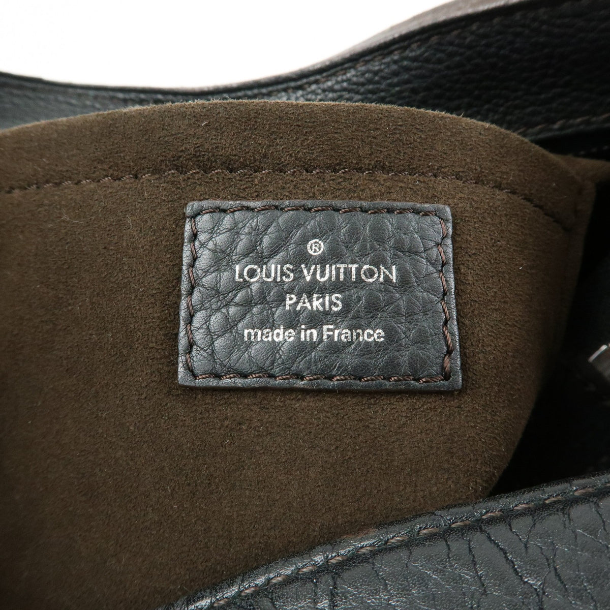 Louis Vuitton Solar Mahina Leather Black Leather Handbag (Pre-Owned)