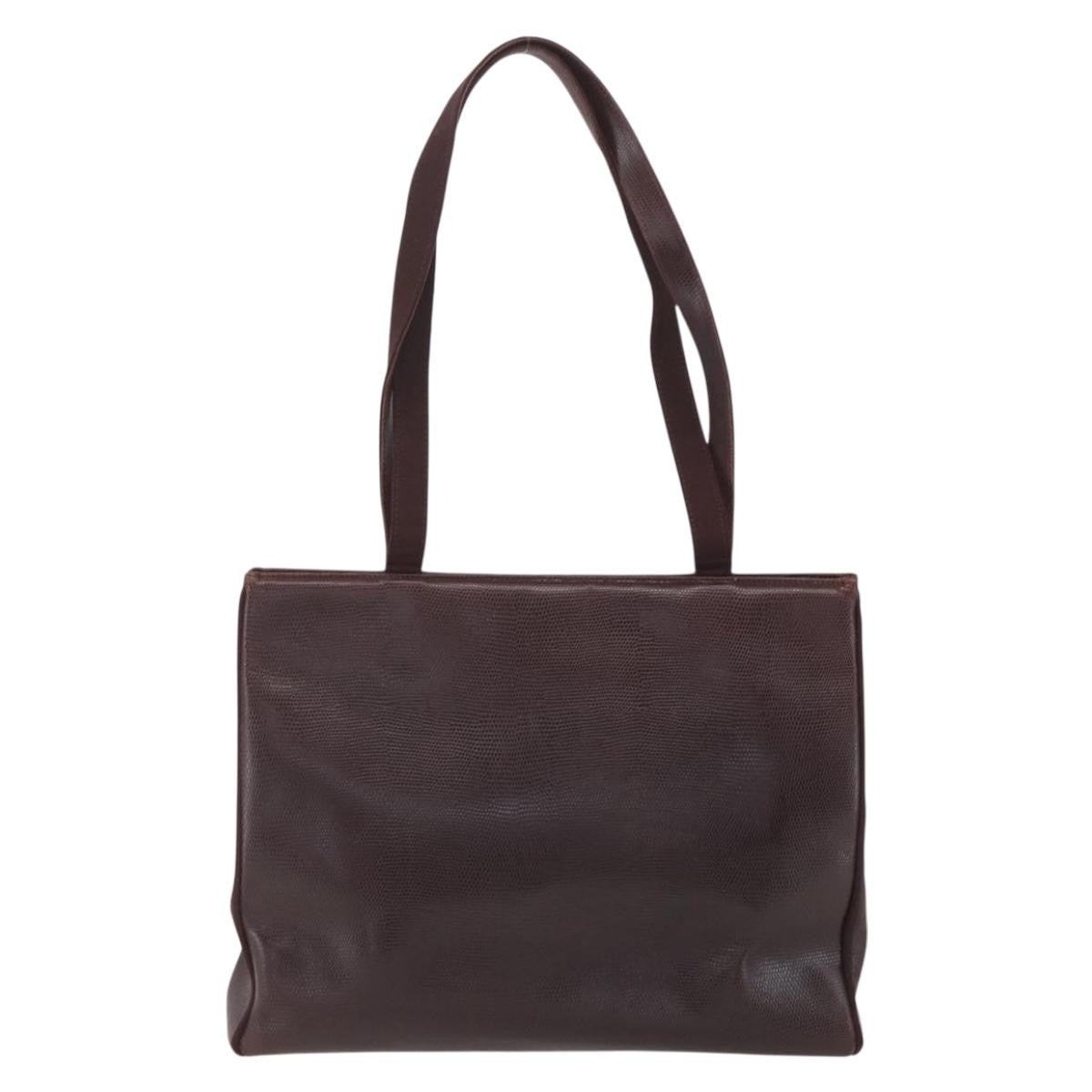 Salvatore Ferragamo Vala Tote Leather Brown Leather Tote Bag Bag (Pre-Owned)