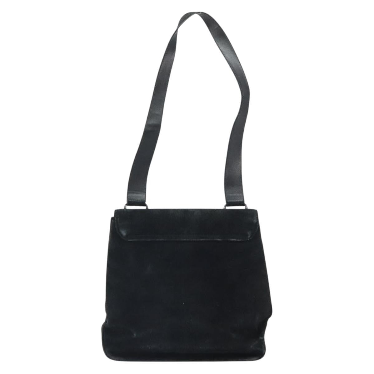 Salvatore Ferragamo Vala Suede Black Suede Shoulder Bag Bag (Pre-Owned)