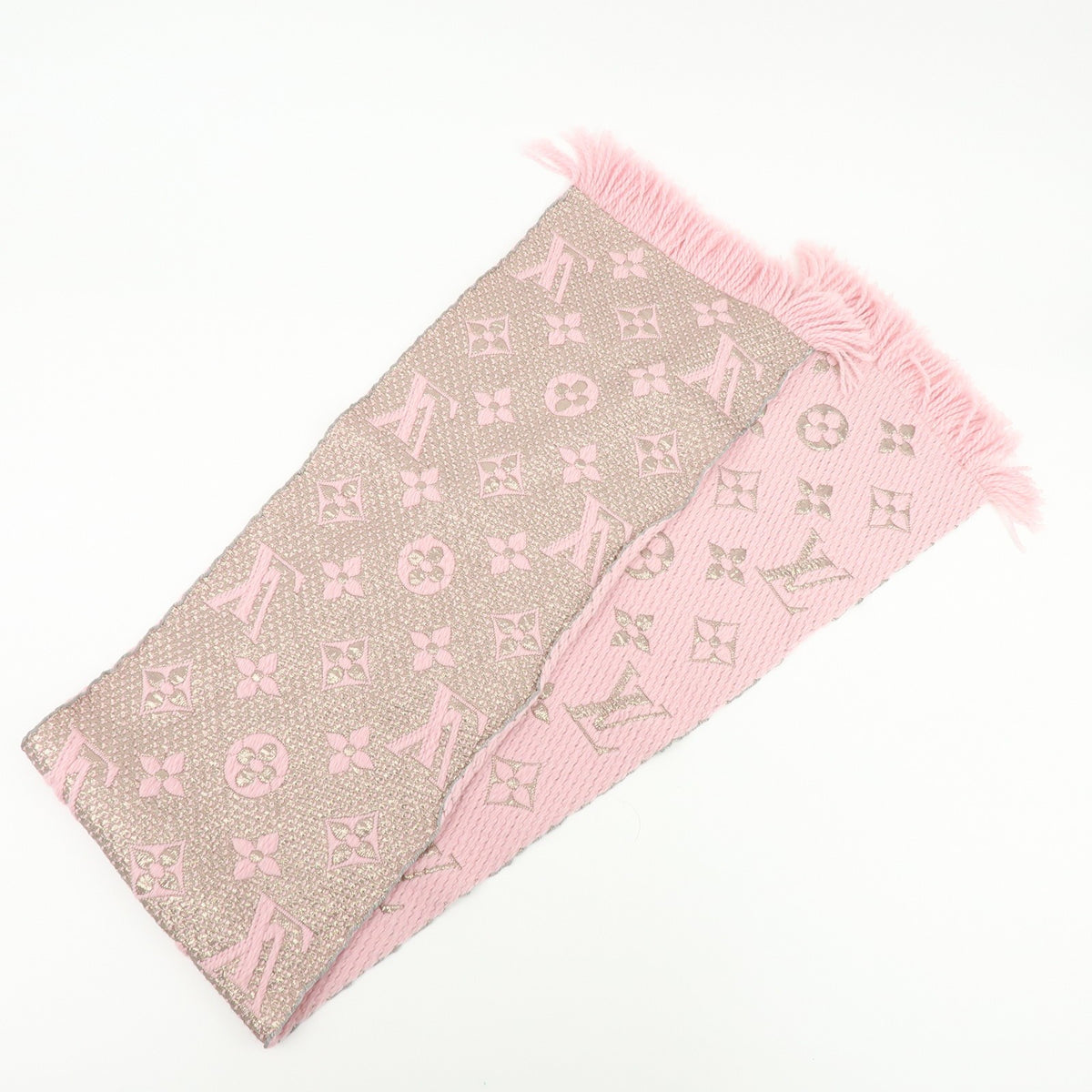 Louis Vuitton Etoile Scarf Monogram Pink Wool Scarve & Shawl Accessory (Pre-Owned)