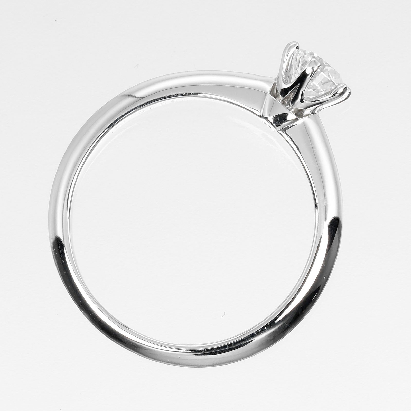 Tiffany & Co. Tiffany Setting Solitaire Platinum With Rbc Diamond Silver Platinum Ring Jewelry (Pre-Owned)