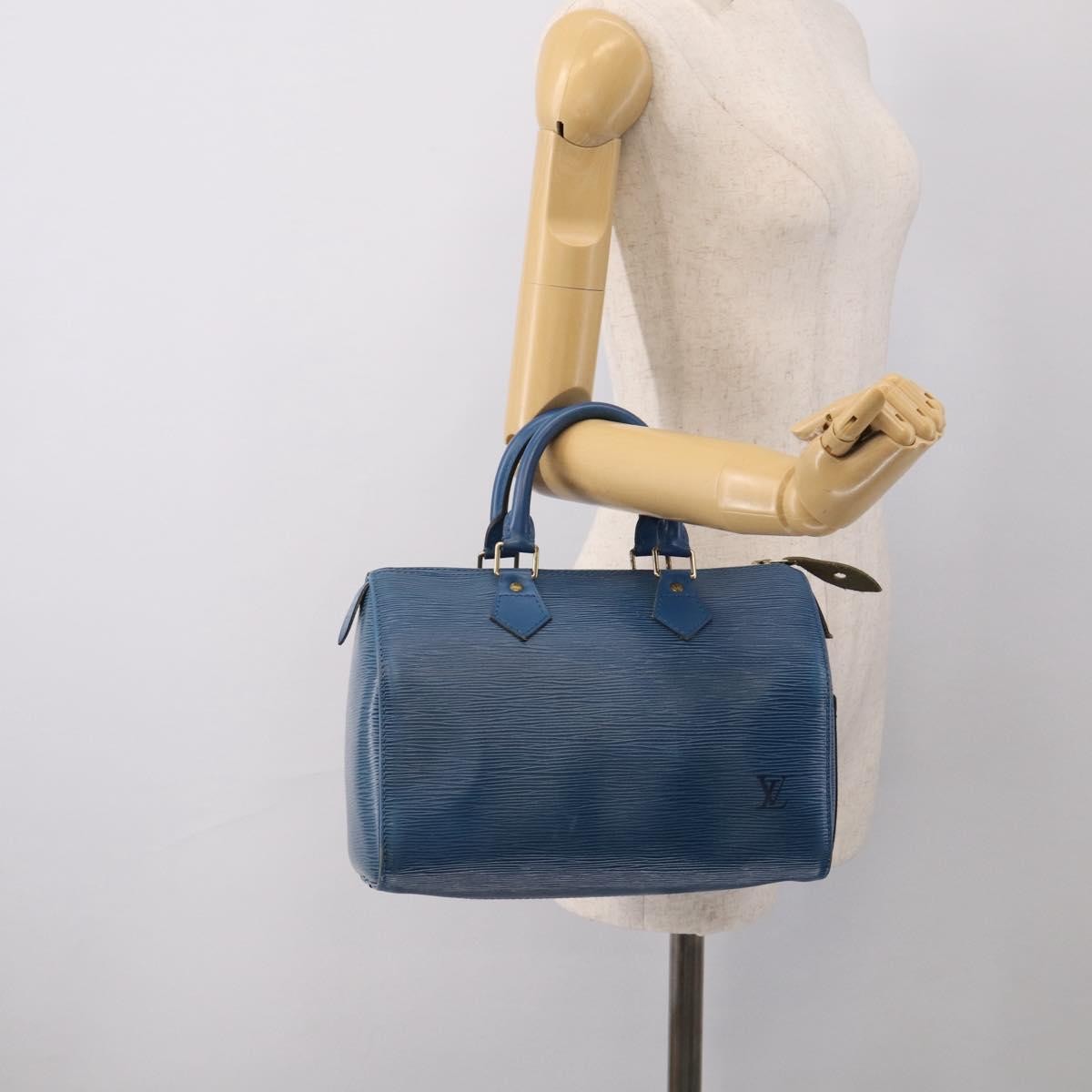 Louis Vuitton Speedy Epi Leather Blue Leather Handbag (Pre-Owned)