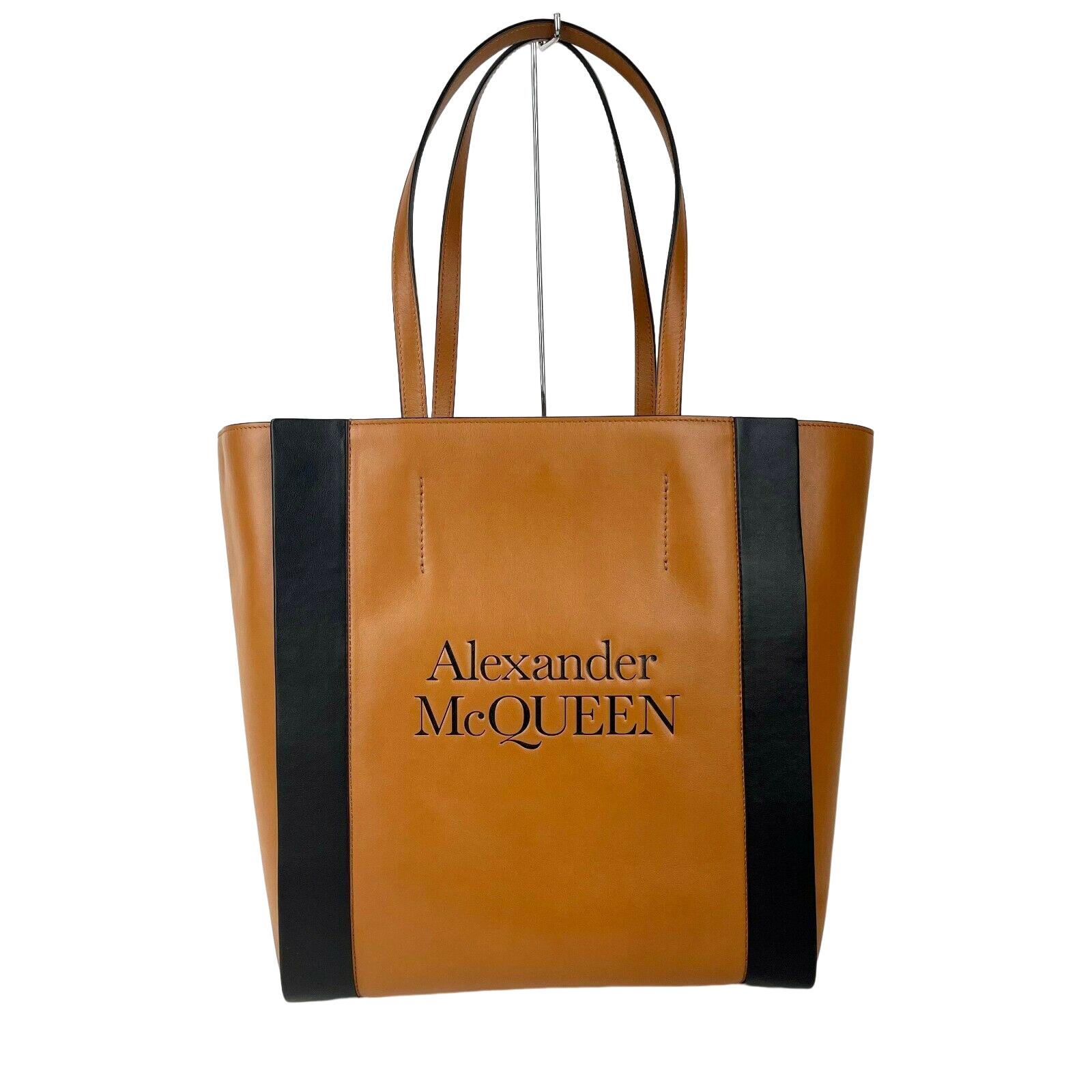 Leather Signature Shopper Tote Bag