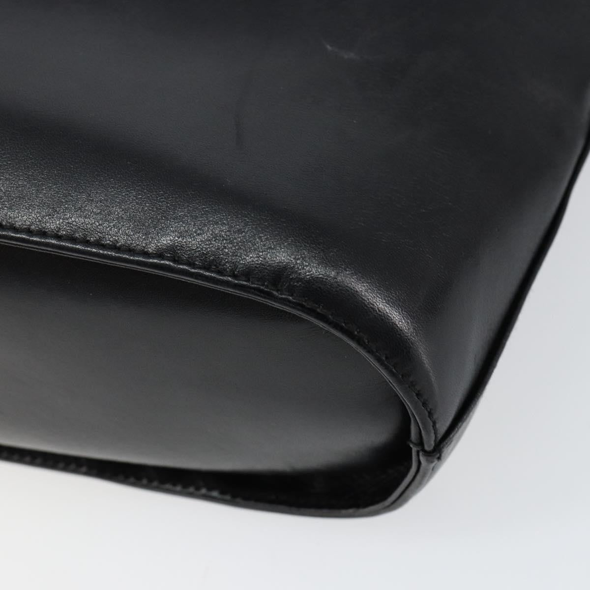 Salvatore Ferragamo Vintage Leather Black Leather Handbag (Pre-Owned)
