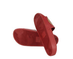 Salvatore Ferragamo Men's Groove Red Rubber Sandal