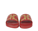 Salvatore Ferragamo Men's Groove Red Rubber Sandal 654658
