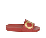 Salvatore Ferragamo Men's Groove Red Rubber Sandal