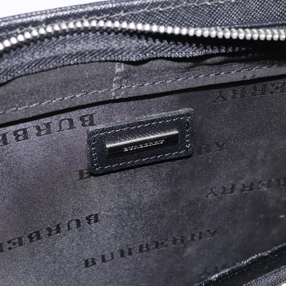 Burberry Business Black Leather Black Leather Briefcase Bag (Pre-Owned)