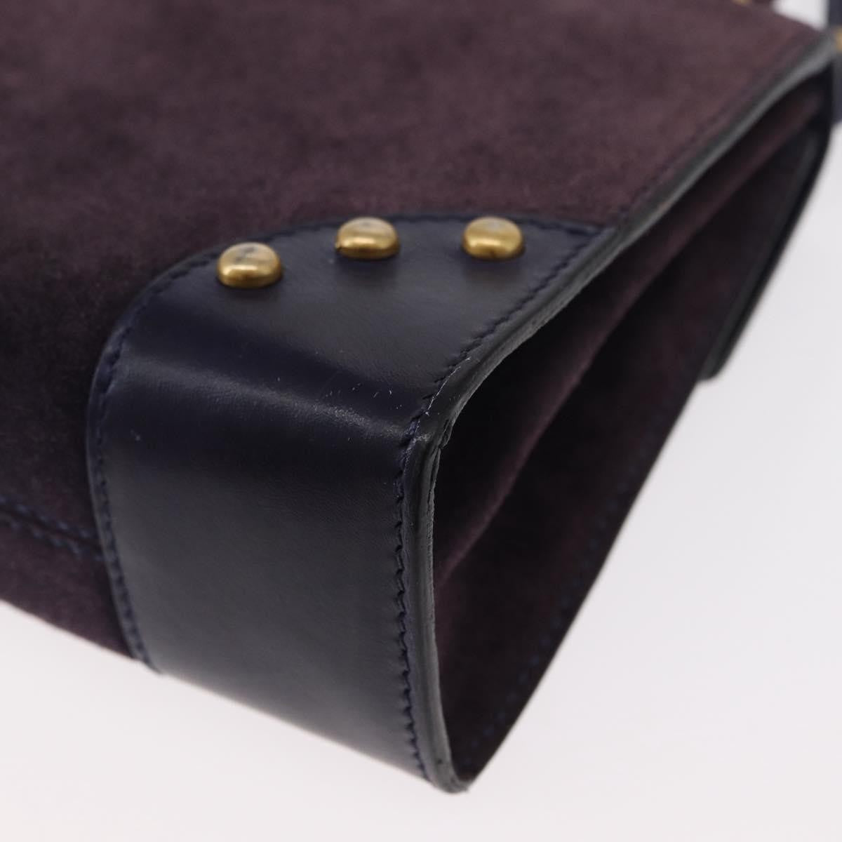 Celine Handbag Suede Purple Suede Handbag (Pre-Owned)
