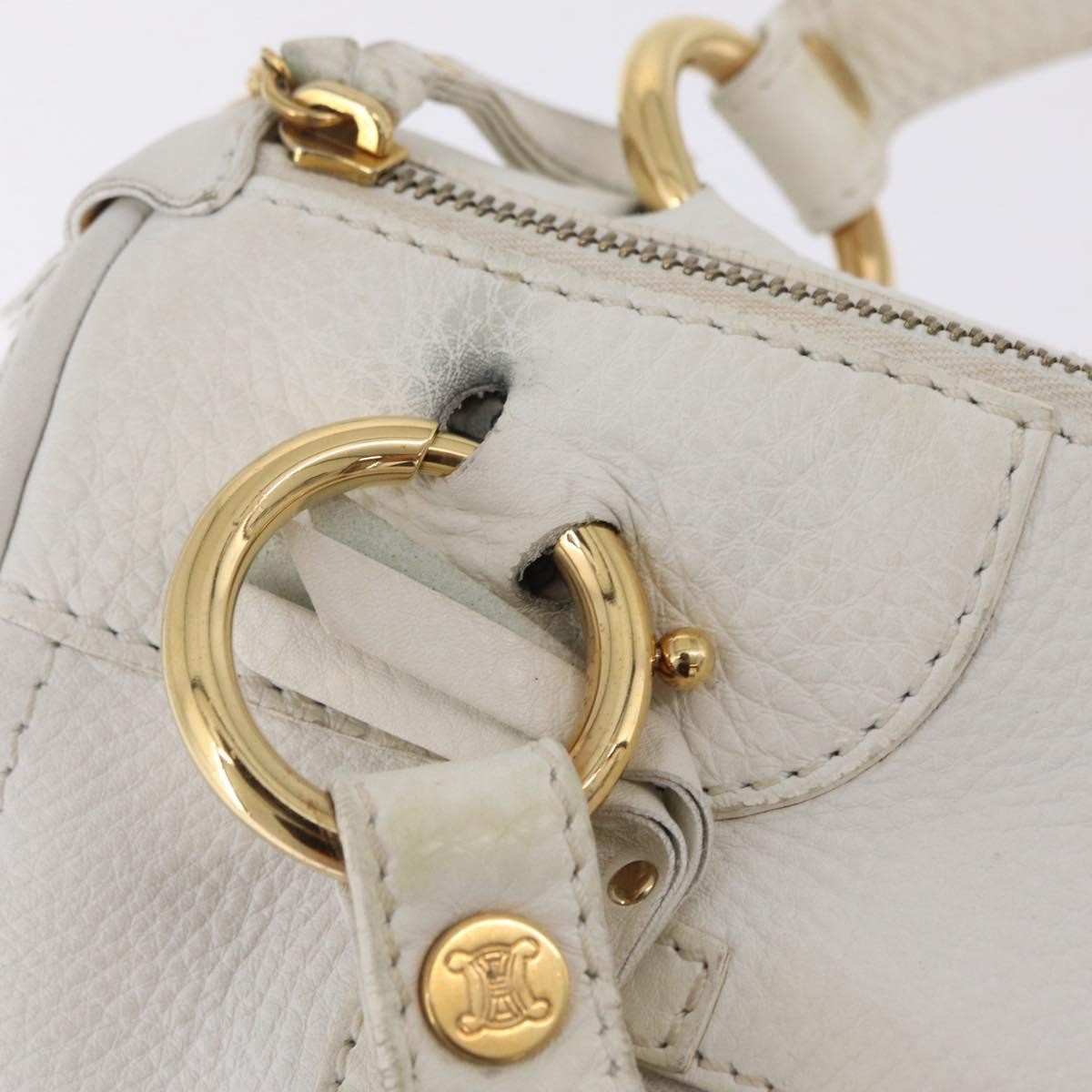 Celine Handbag Leather White Leather Handbag (Pre-Owned)