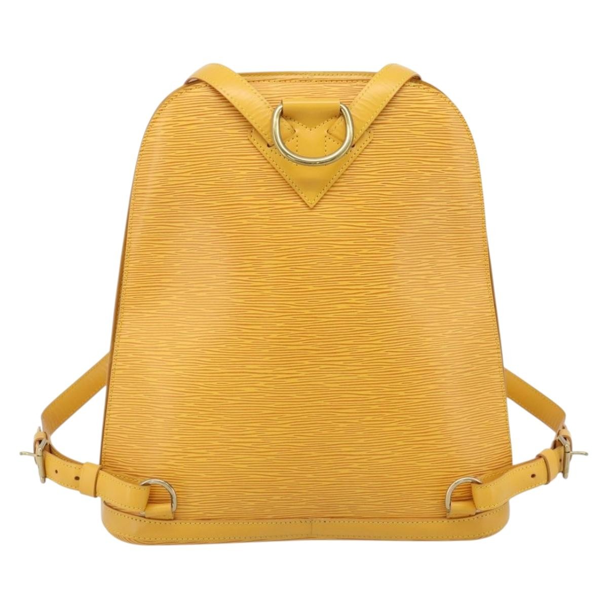 Louis Vuitton Gobelins Epi Leather Yellow Leather Backpack Bag (Pre-Owned)