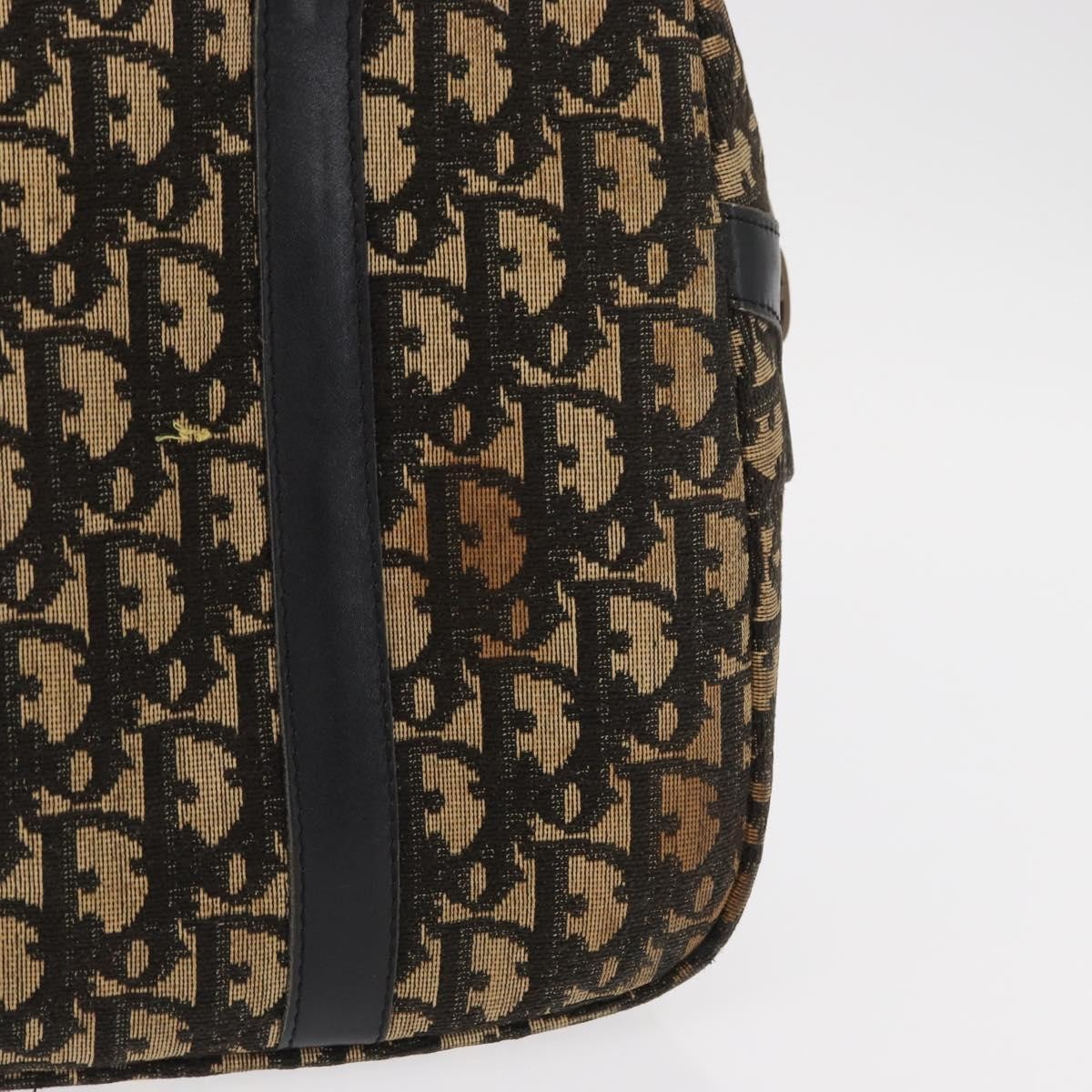 Christian Dior Vintage Trotter Romantique Boston Diorissimo Coated Canvas Navy Canvas Shoulder Bag Bag (Pre-Owned)