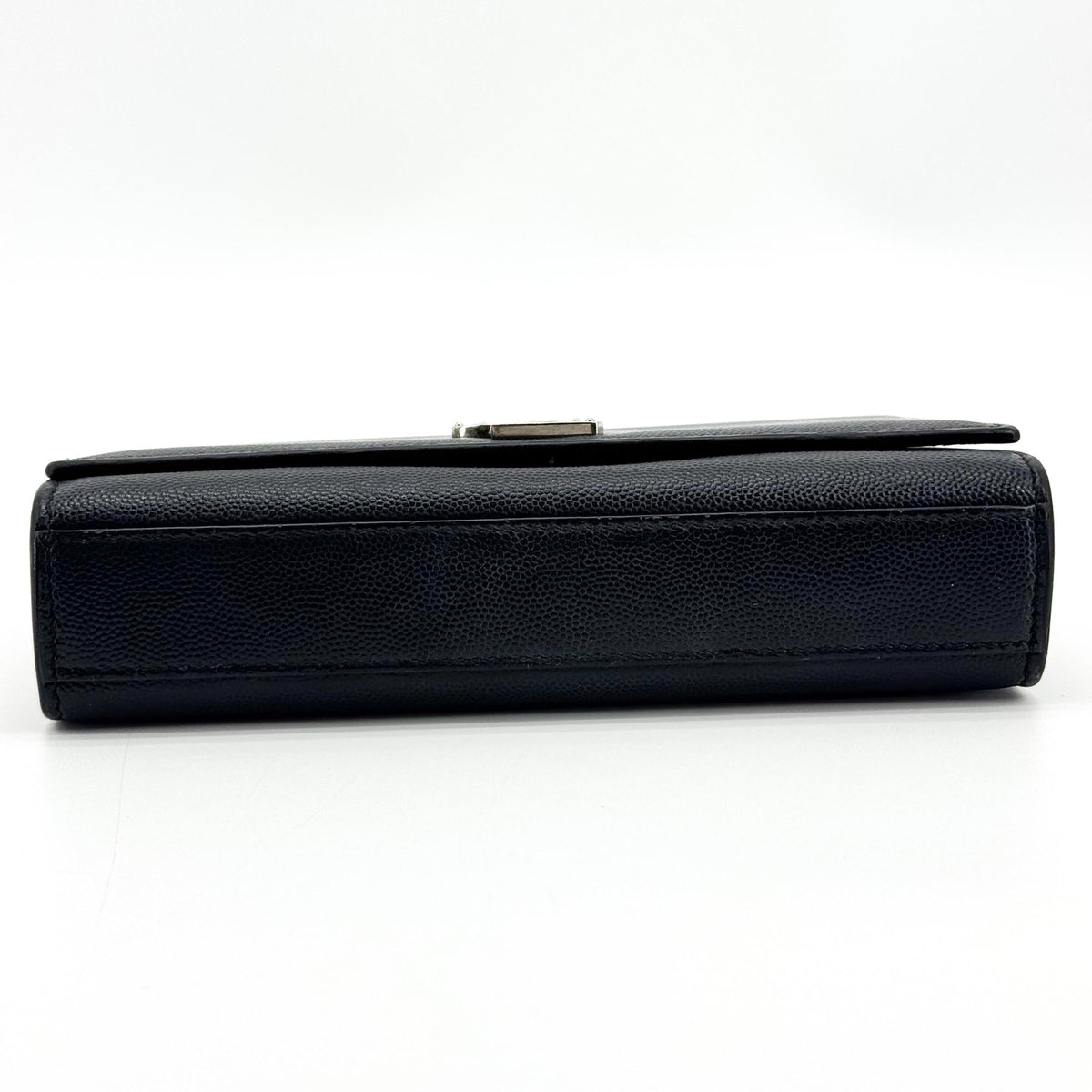 Saint Laurent Classic Monogram Grainy Leather Black Leather Crossbody Bag Bag (Pre-Owned)
