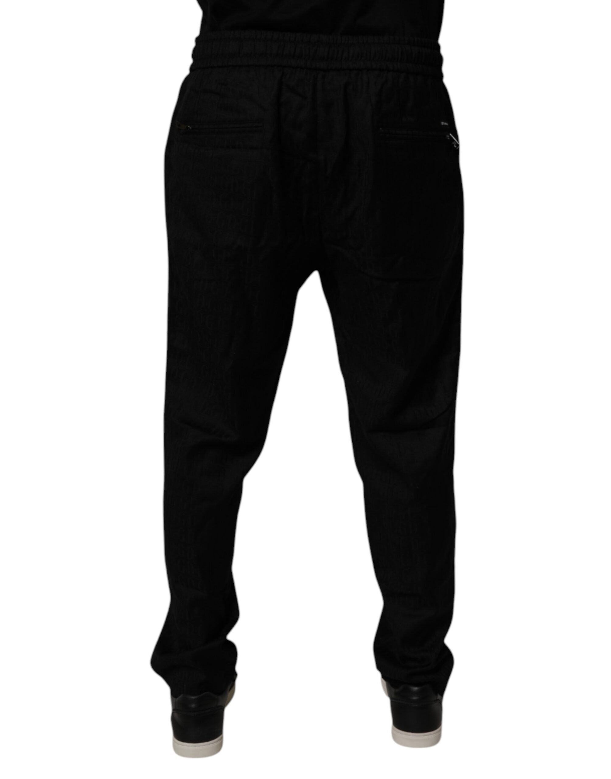 Dolce & Gabbana Black Wool Jogger SweatMen's Men's Pants (Pre-Owned)