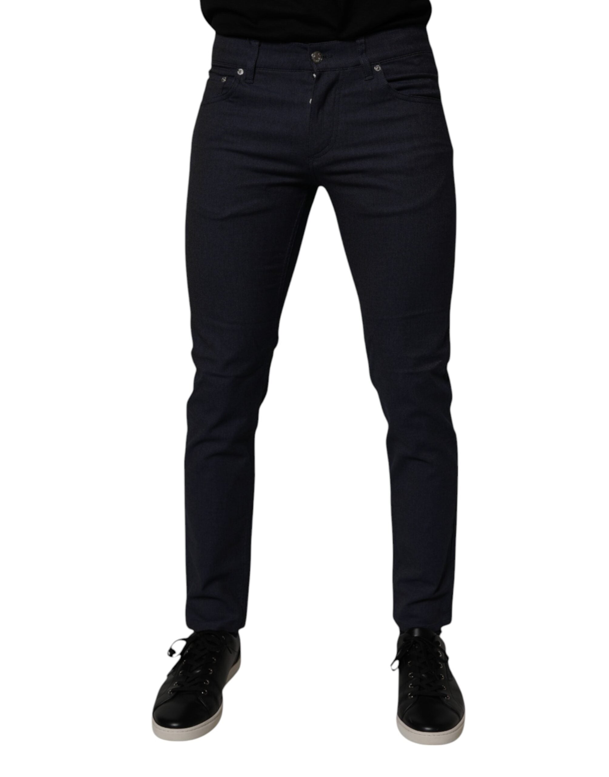 Dolce & Gabbana Dark Blue Cotton Stretch Skinny Denim Men's Jeans