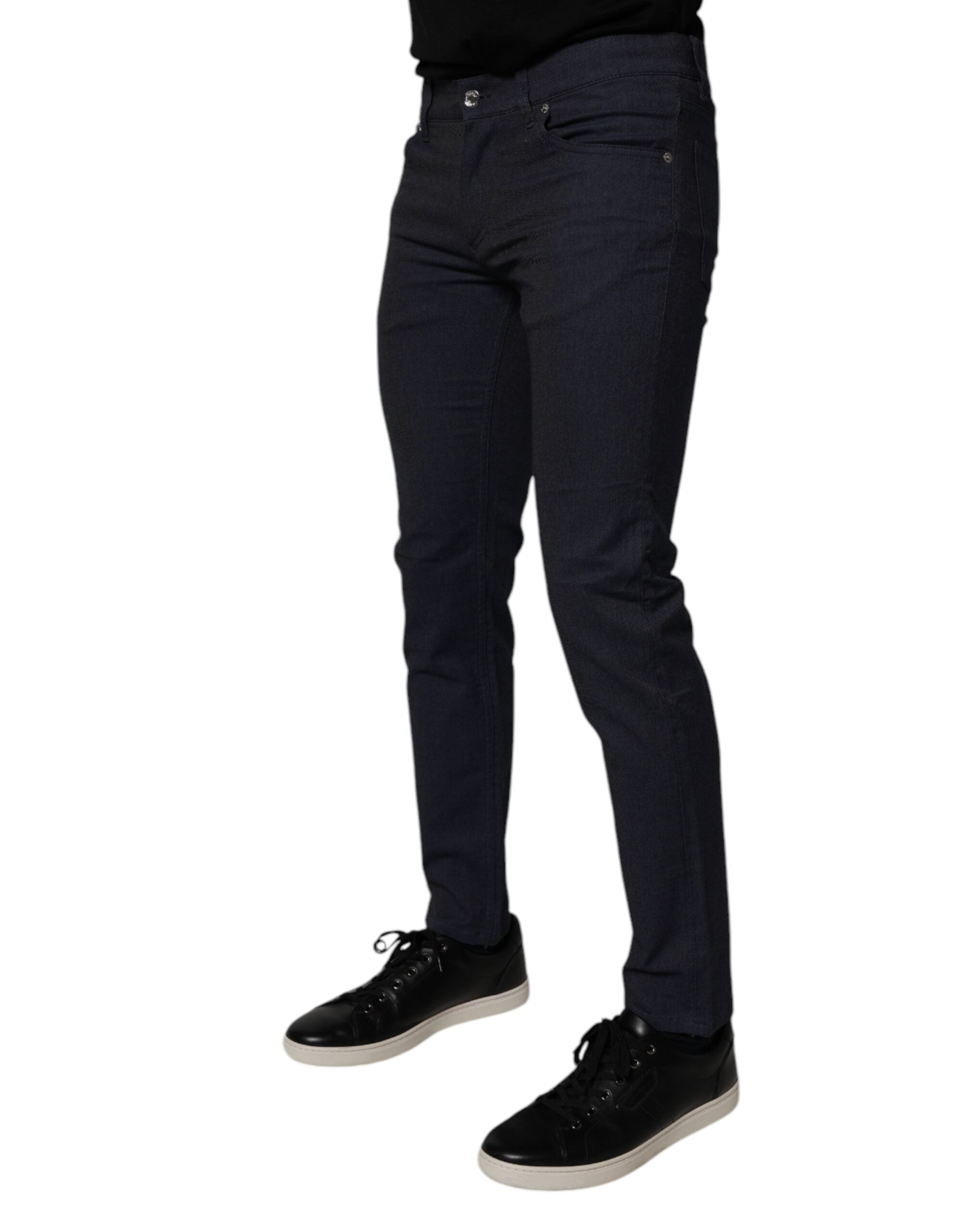 Dolce & Gabbana Dark Blue Cotton Stretch Skinny Denim Men's Jeans