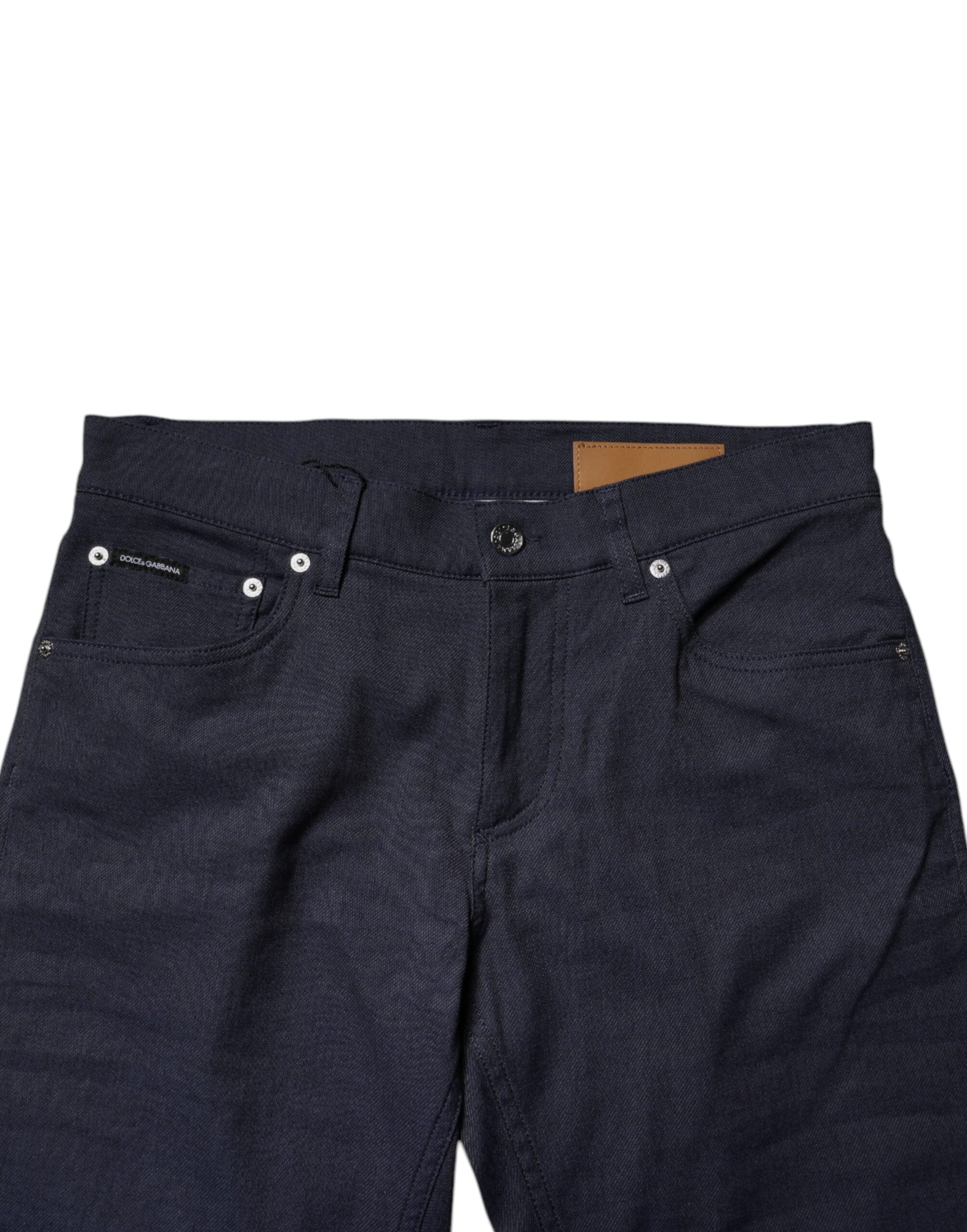 Dolce & Gabbana Dark Blue Cotton Stretch Skinny Denim Men's Jeans
