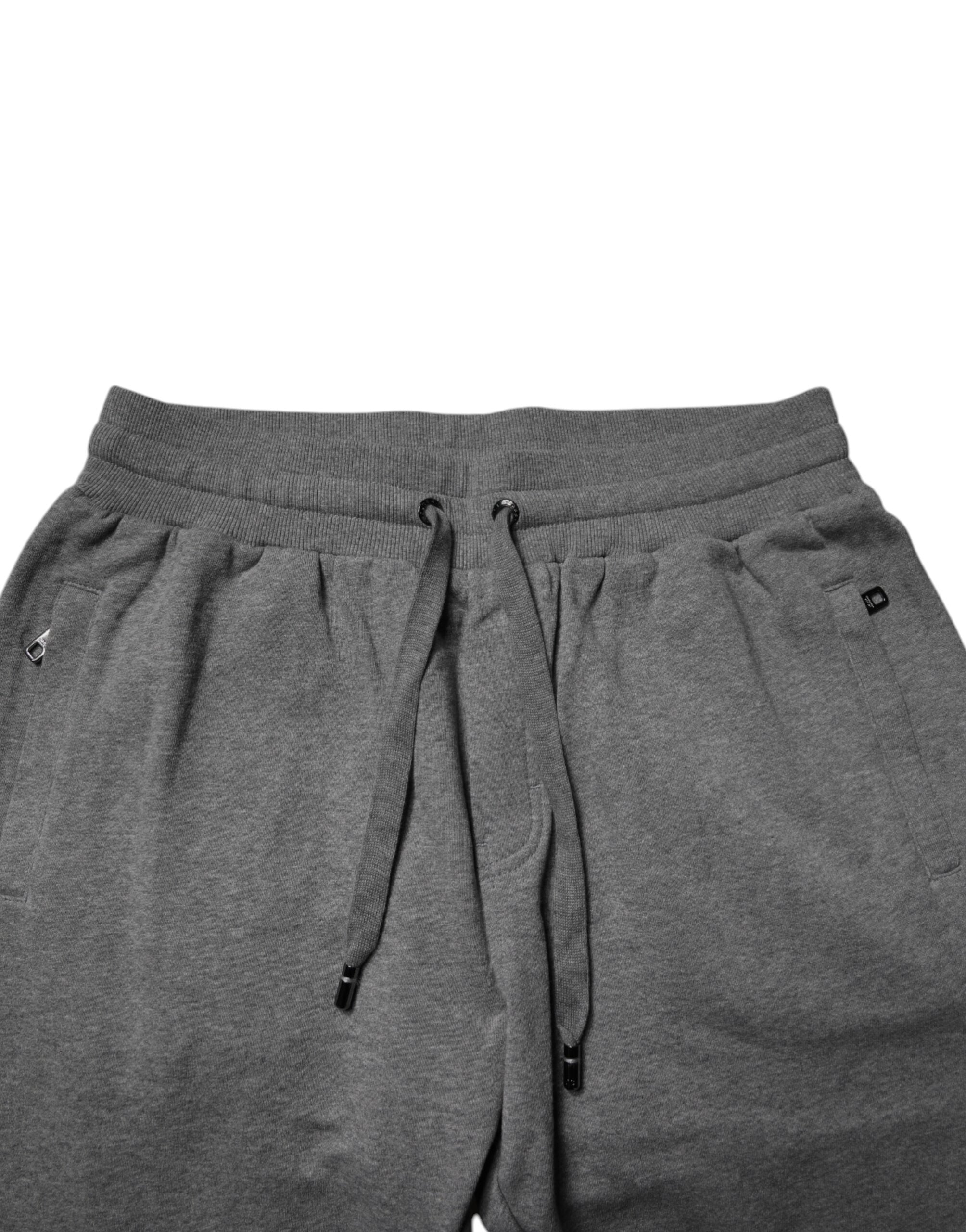 Dolce & Gabbana Gray Logo Cotton Jogger Men SweatMen's Men's Pants