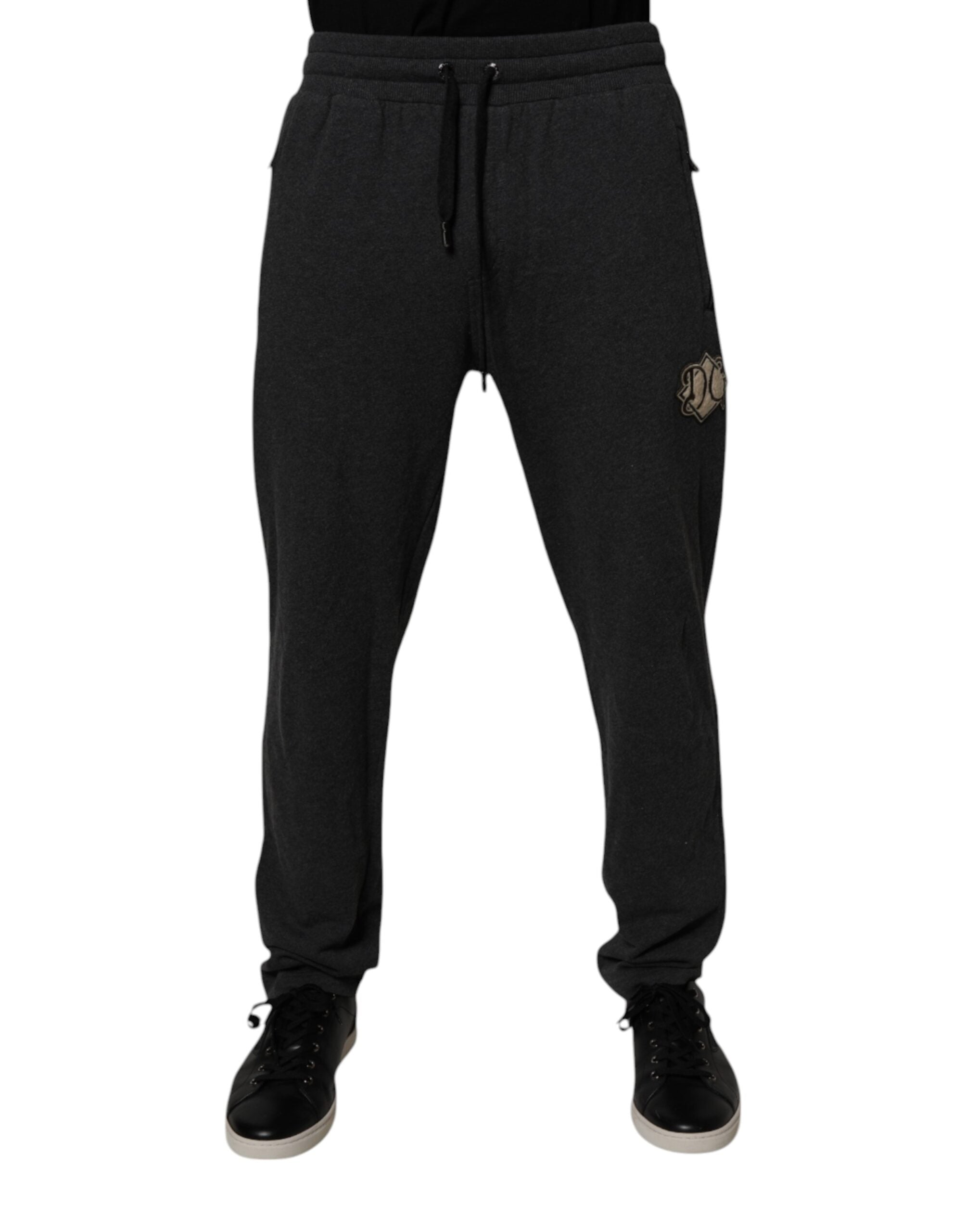 Dolce & Gabbana Dark Gray Logo Cotton Jogger SweatMen's Men's Pants (Pre-Owned)