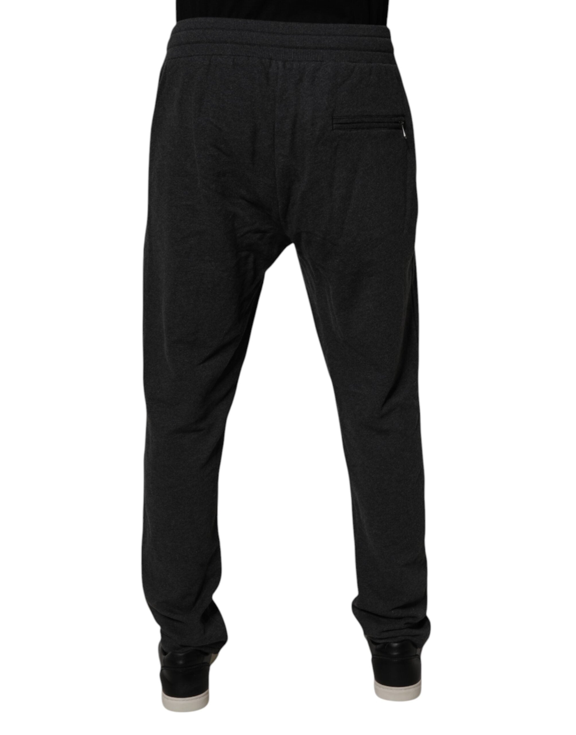 Dolce & Gabbana Dark Gray Logo Cotton Jogger SweatMen's Men's Pants (Pre-Owned)