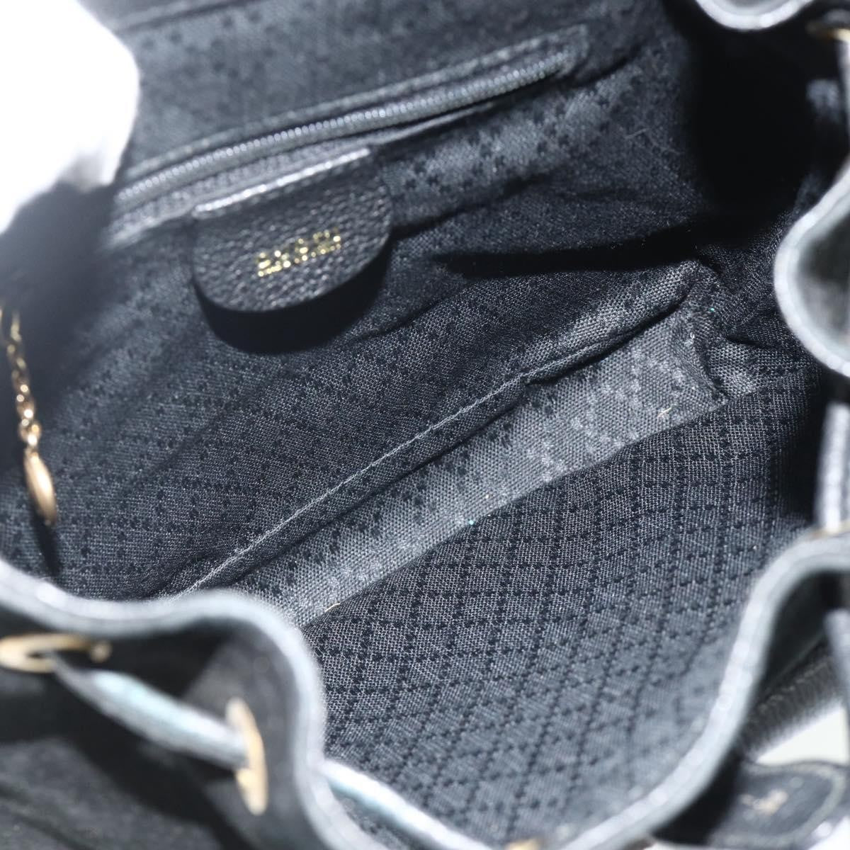 Gucci Gucci Bamboo Daim Black Suede Backpack Bag (Pre-Owned)