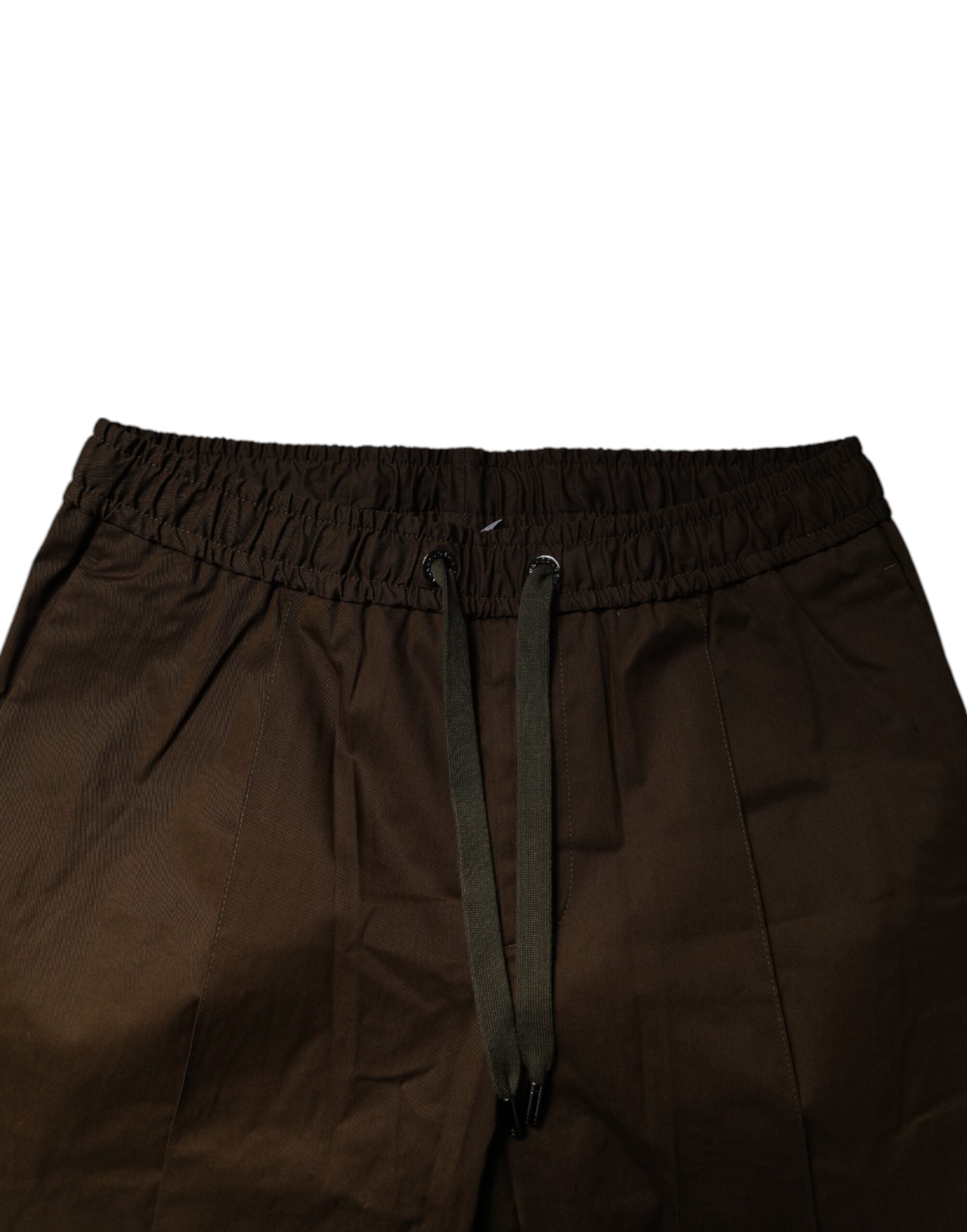 Dolce & Gabbana Brown Cotton Stretch Jogger SweatMen's Men's Pants