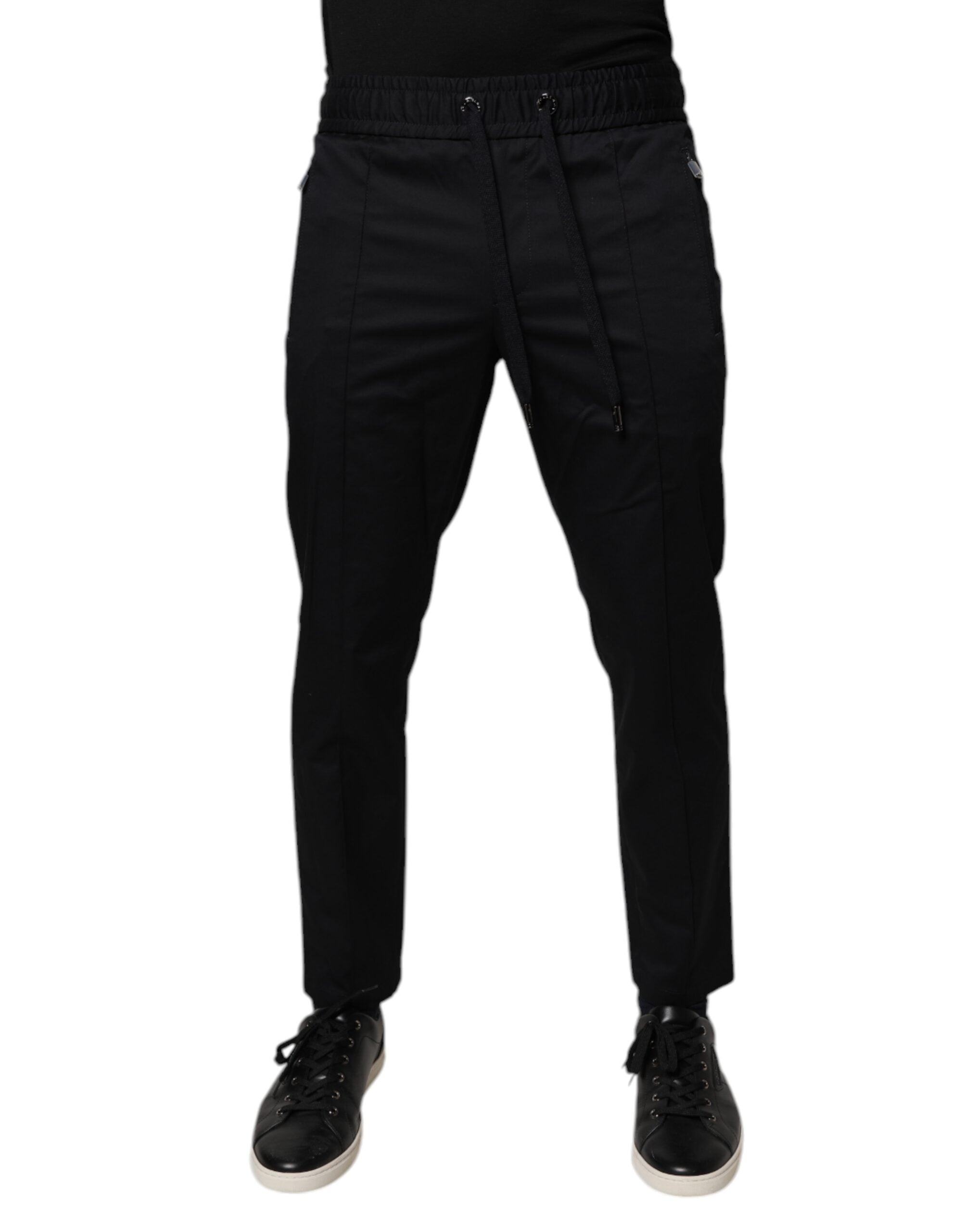 Dolce & Gabbana Dark Blue Cotton Men Jogger SweatMen's Men's Pants