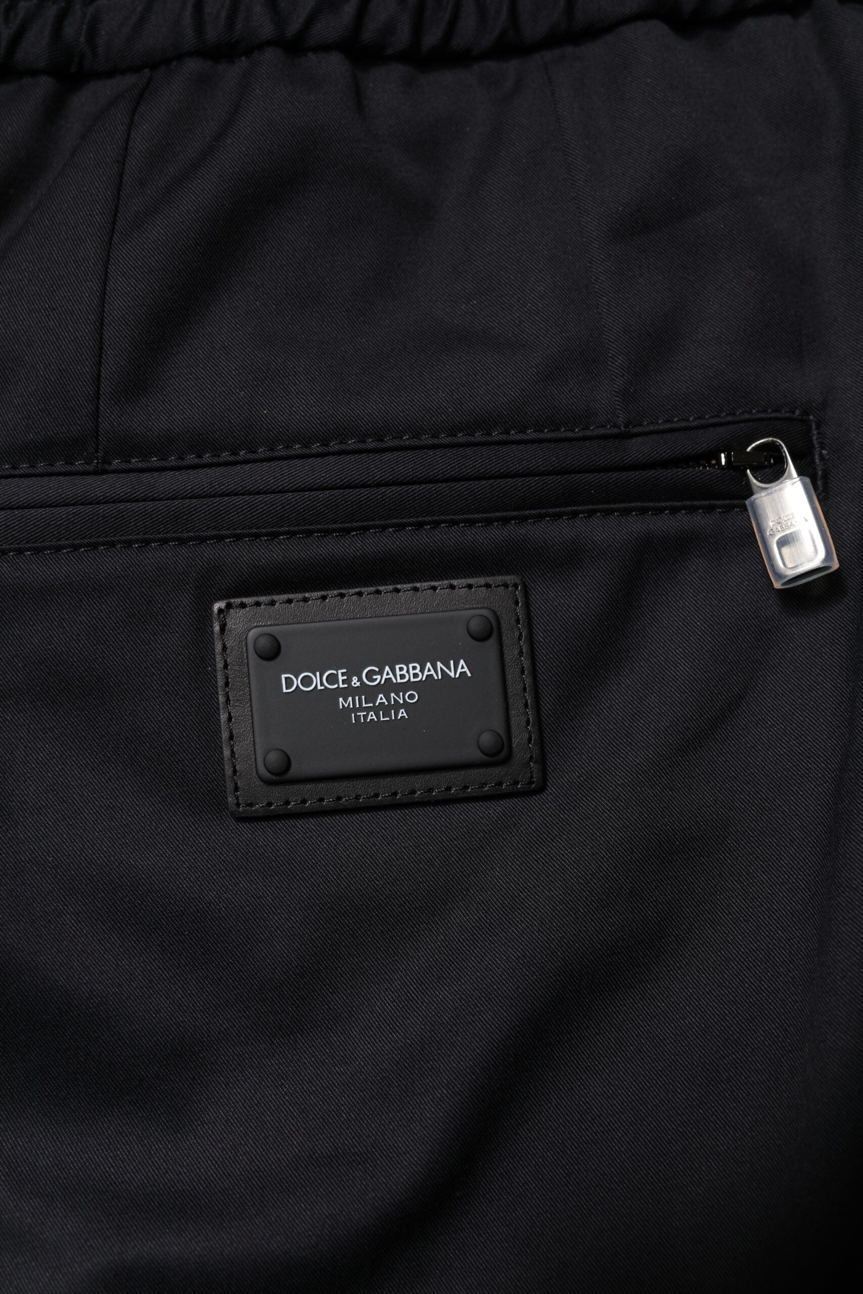 Dolce & Gabbana Dark Blue Cotton Men Jogger SweatMen's Men's Pants